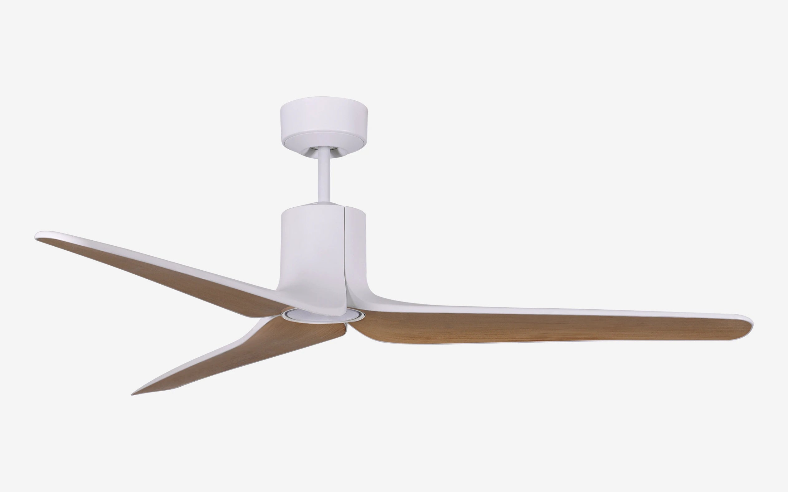 Lotus LED Ceiling Fan - #Body Color_White|Blade Color_Teak|Blade Size_56"