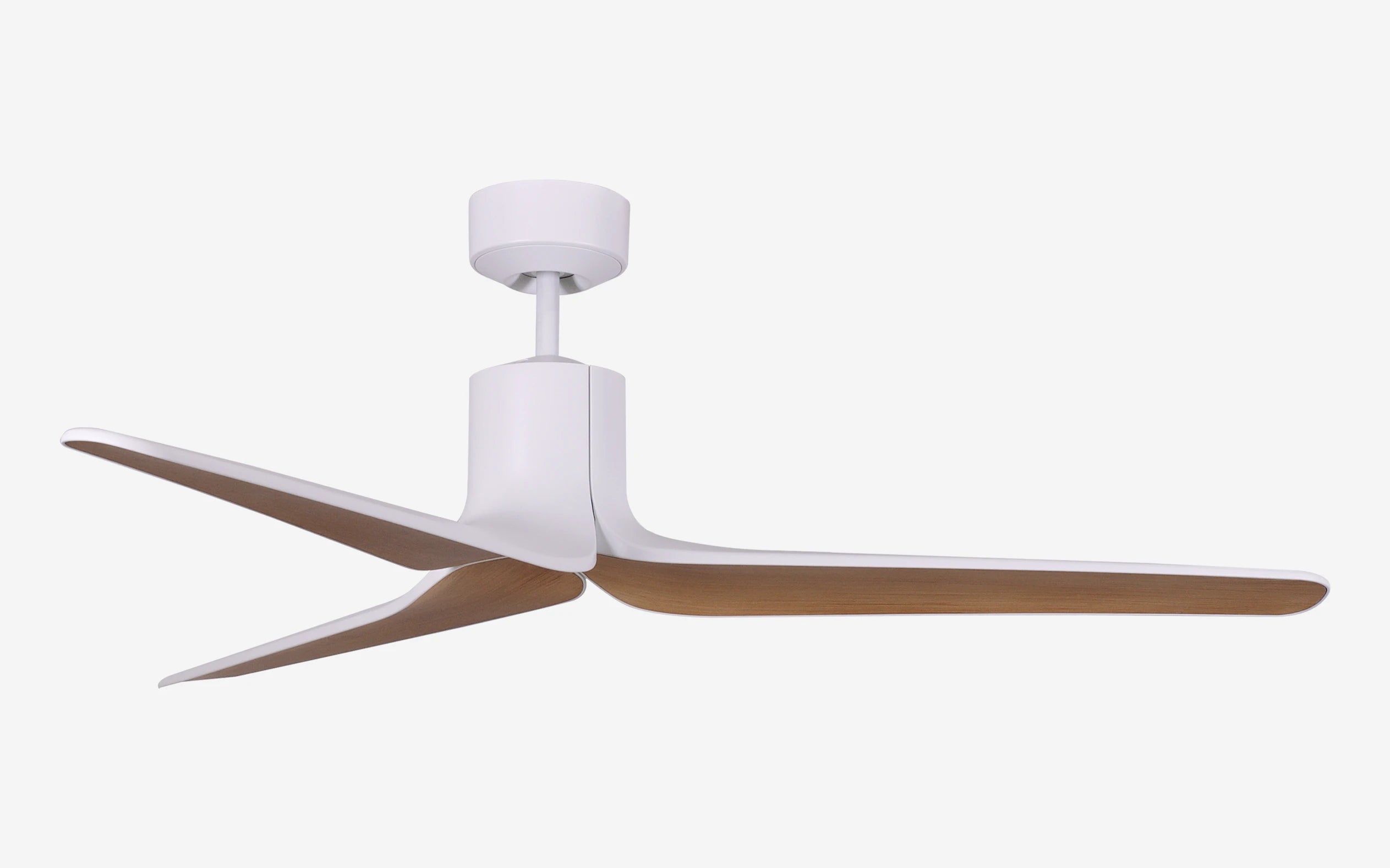 Lotus Ceiling Fan - #Body Color_White|Blade Color_Teak|Blade Size_56"