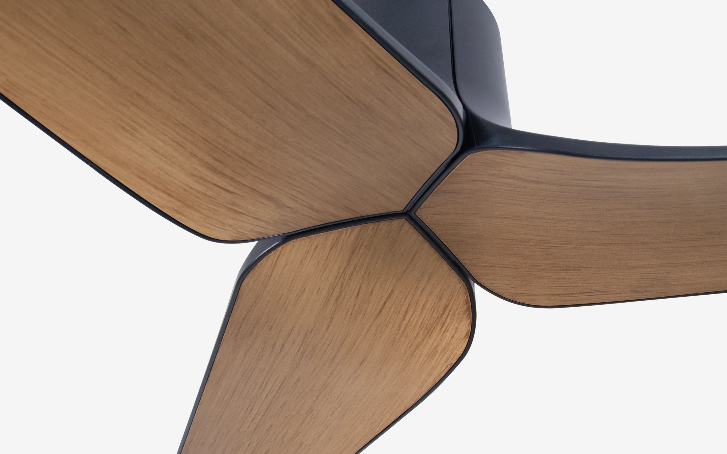 Lotus Ceiling Fan - #Body Color_Black|Blade Color_Teak|Blade Size_56"