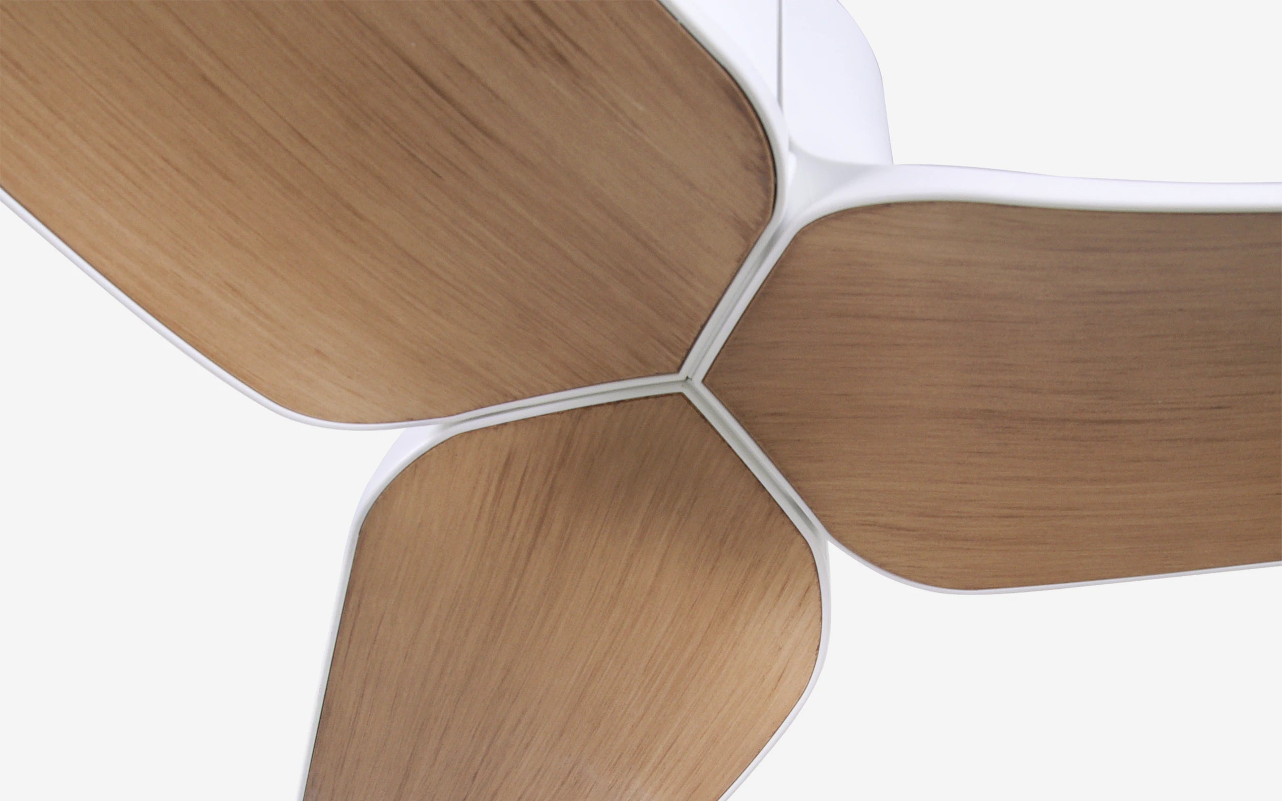Lotus Ceiling Fan - #Body Color_White|Blade Color_Teak|Blade Size_56"