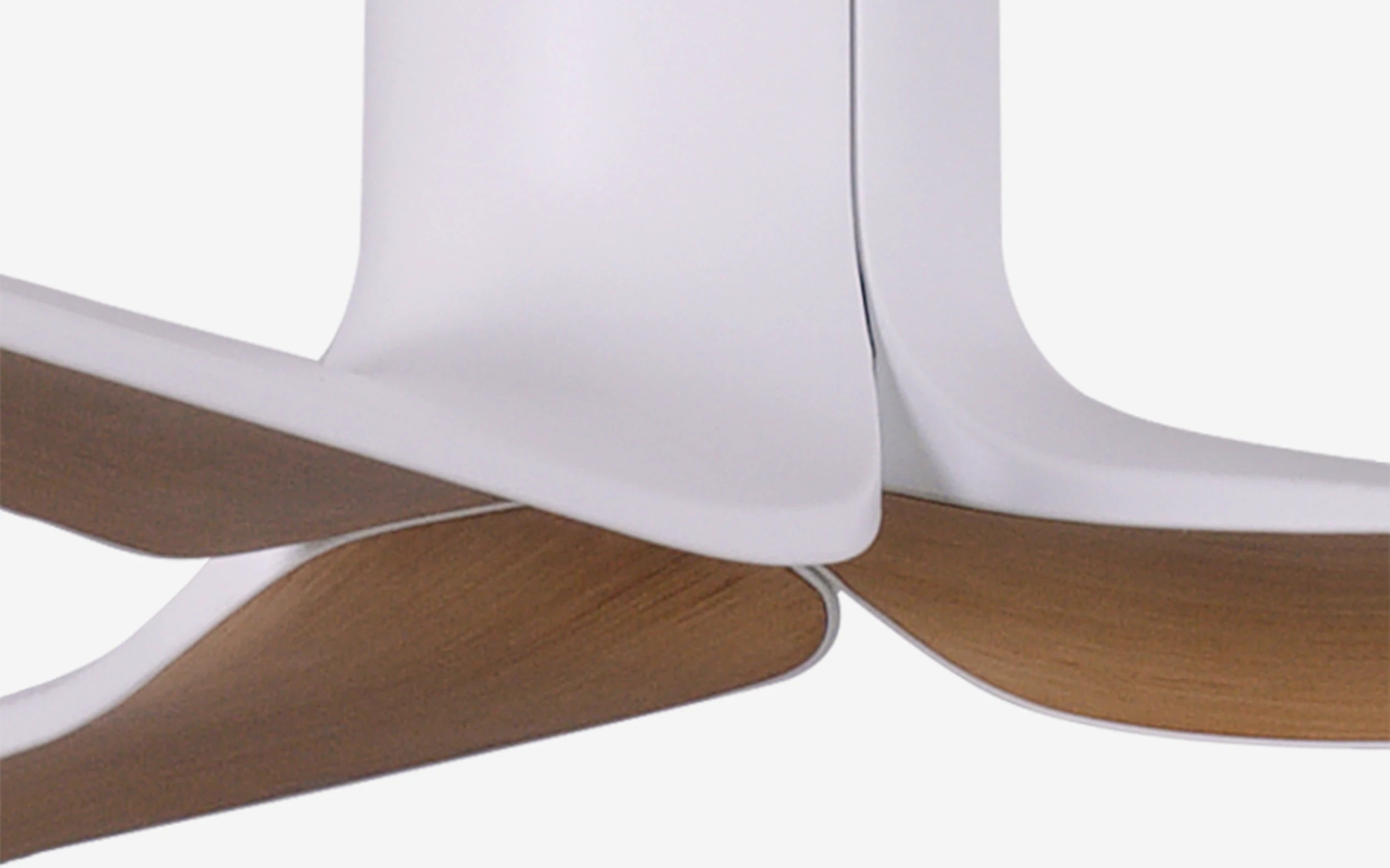 Lotus Ceiling Fan - #Body Color_White|Blade Color_Teak|Blade Size_56"