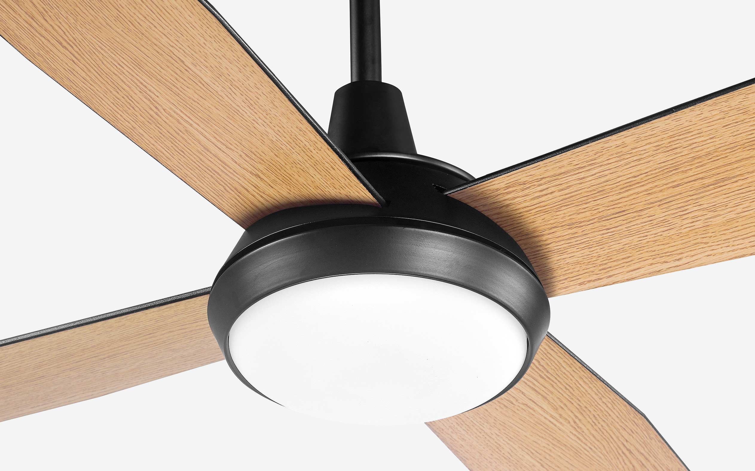 Marble Ceiling Fan - #Body Color_Black|Blade Color_Teak|Blade Size_48"