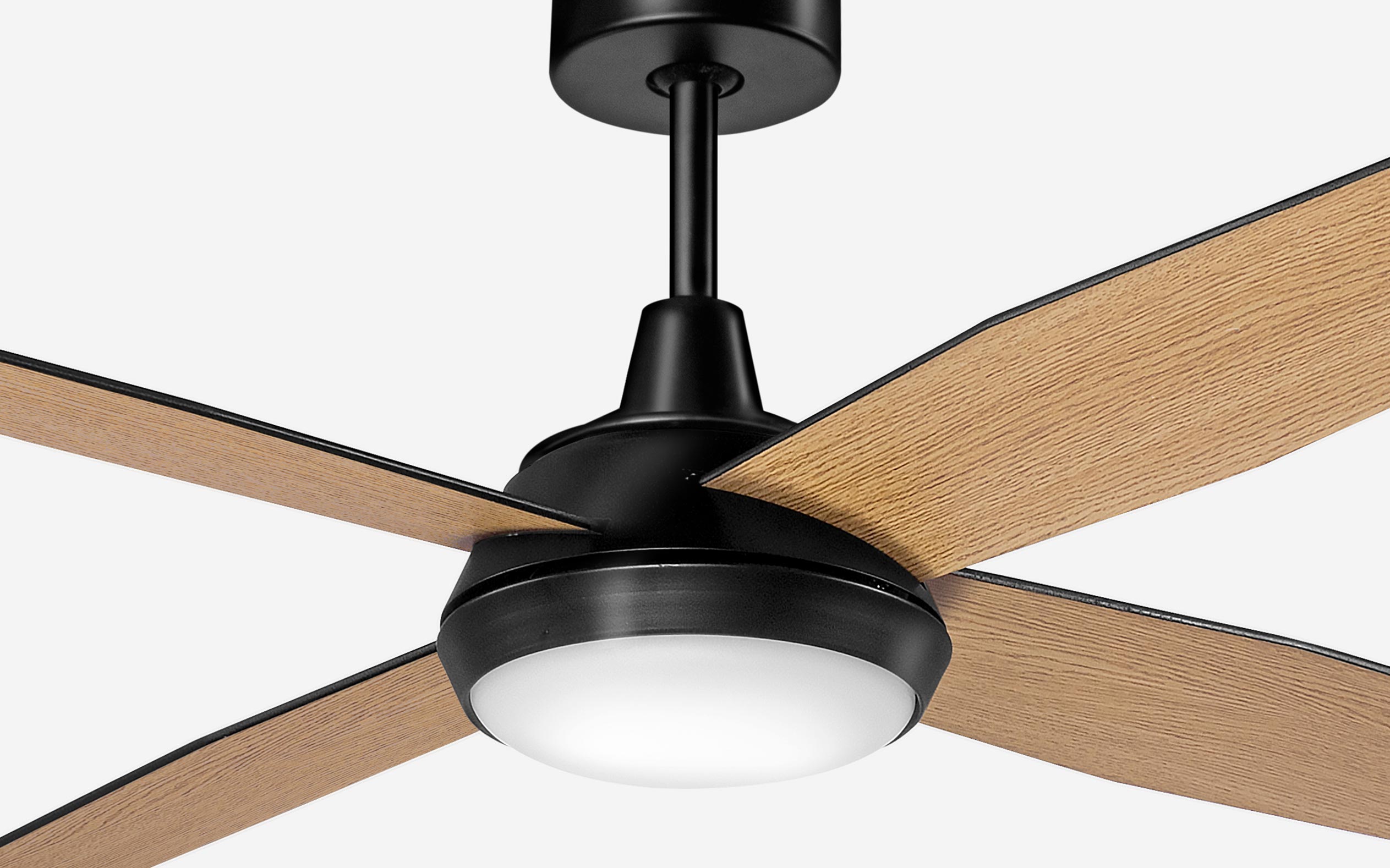 Marble Ceiling Fan - #Body Color_Black|Blade Color_Teak|Blade Size_48"