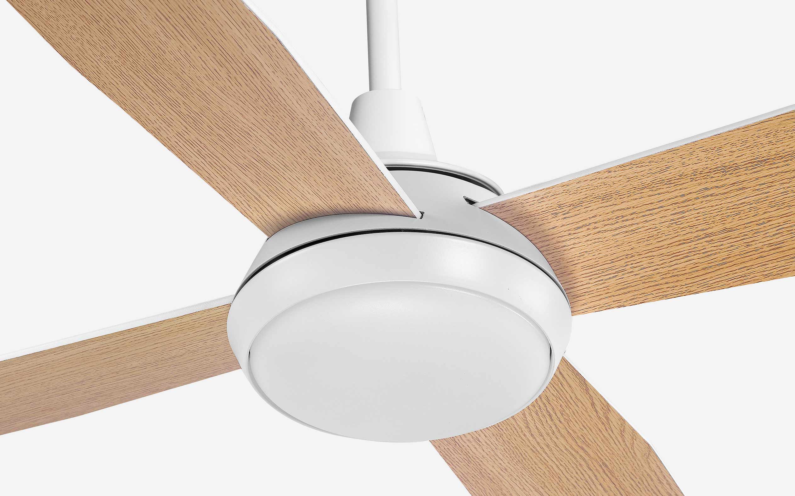Marble Ceiling Fan - #Body Color_White|Blade Color_Teak|Blade Size_42"