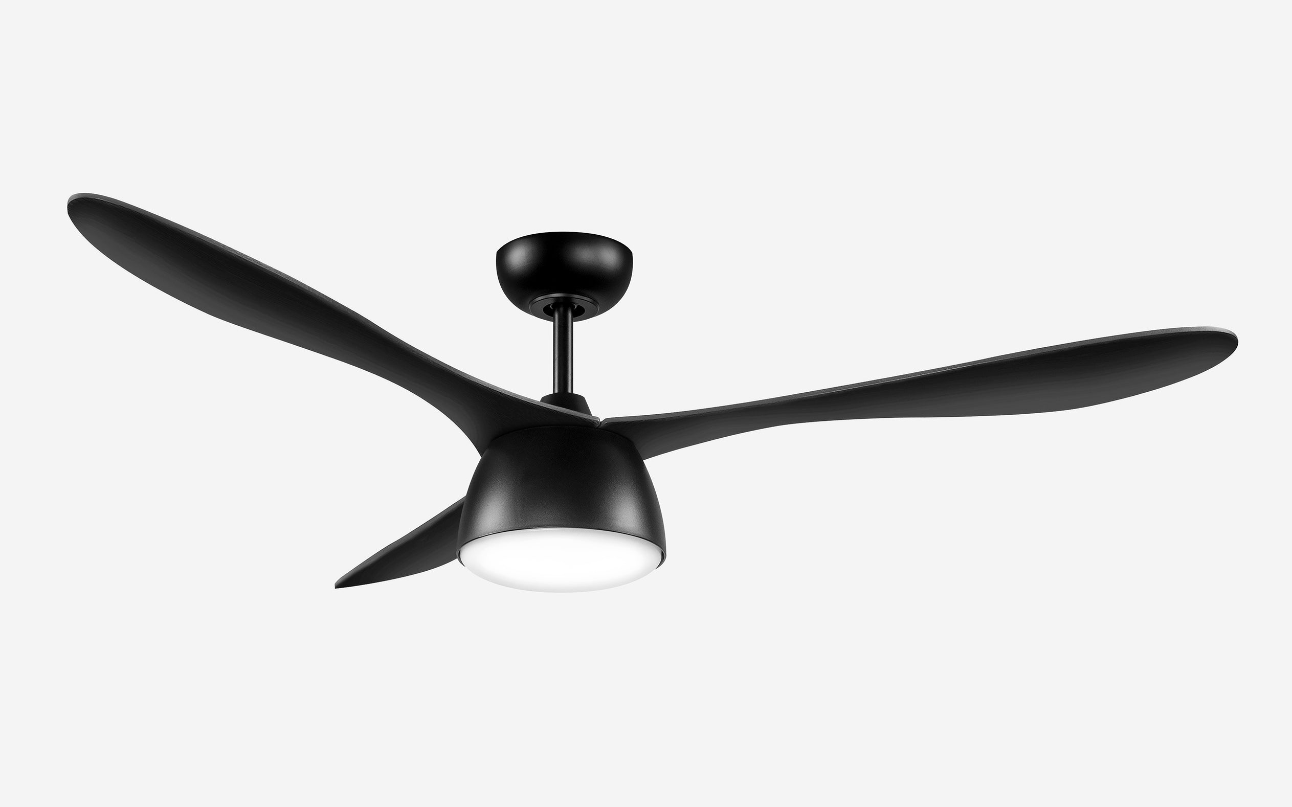 Pebbel Storm Ceiling Fan - #Body Color_Black|Blade Color_Black|Blade Size_56"