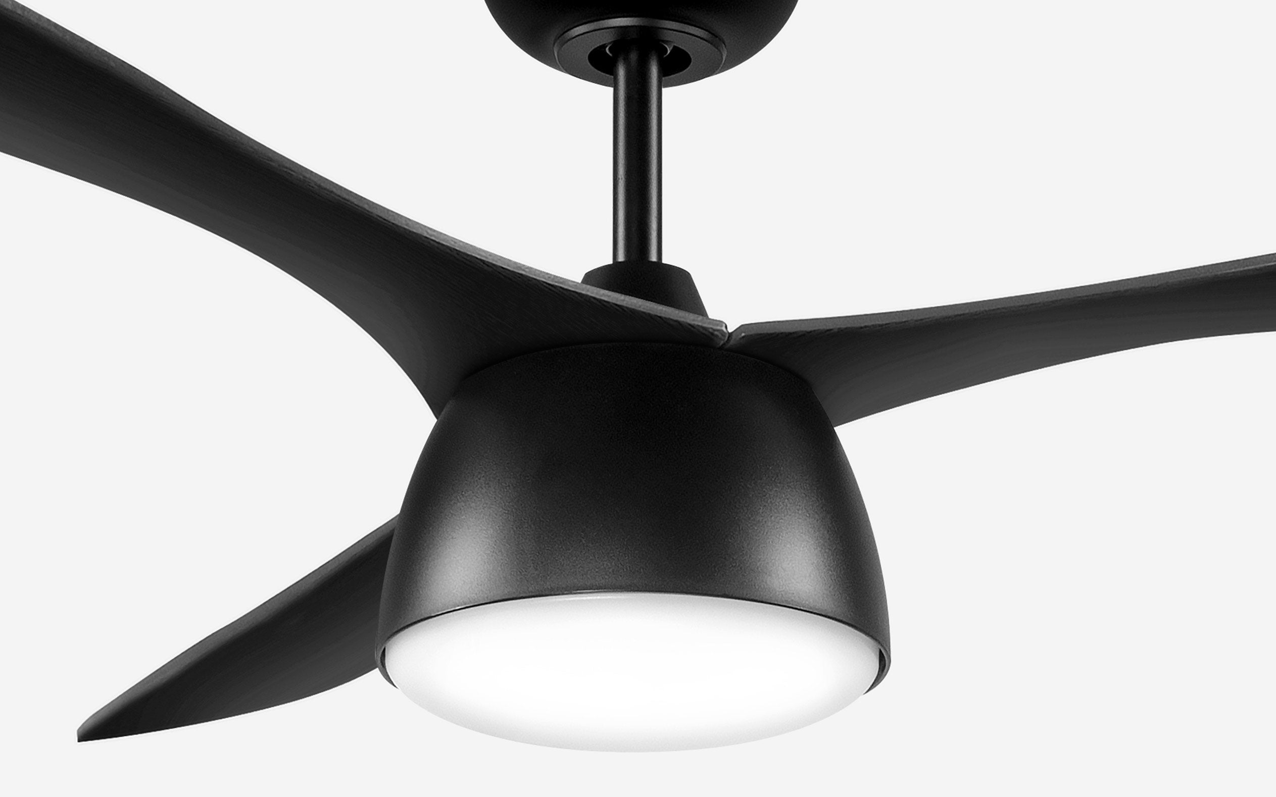 Pebbel Storm Ceiling Fan - #Body Color_Black|Blade Color_Black|Blade Size_56"