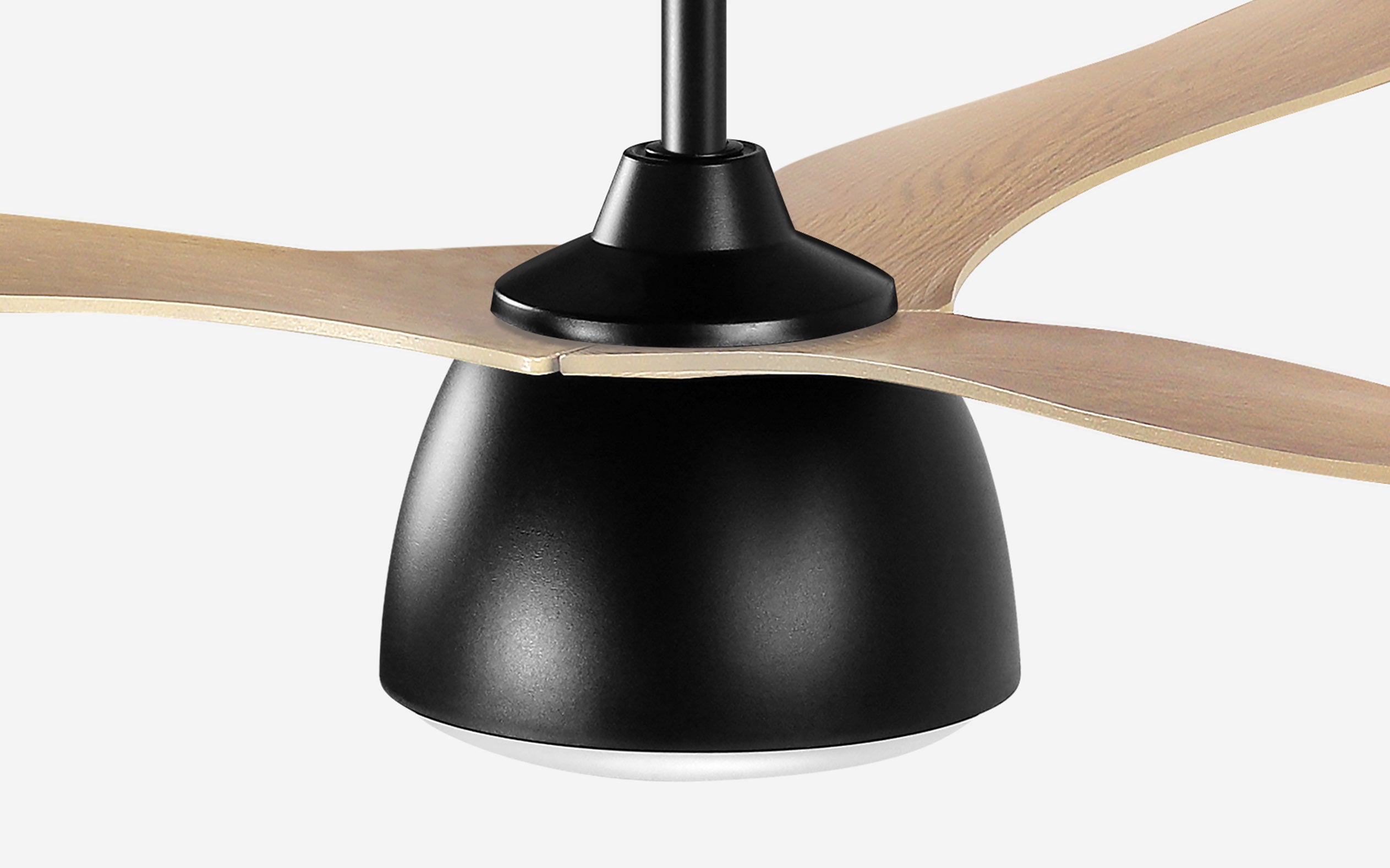 Pabbel Storm Ceiling Fan - #Body Color_Black|Blade Color_Teak|Blade Size_48"