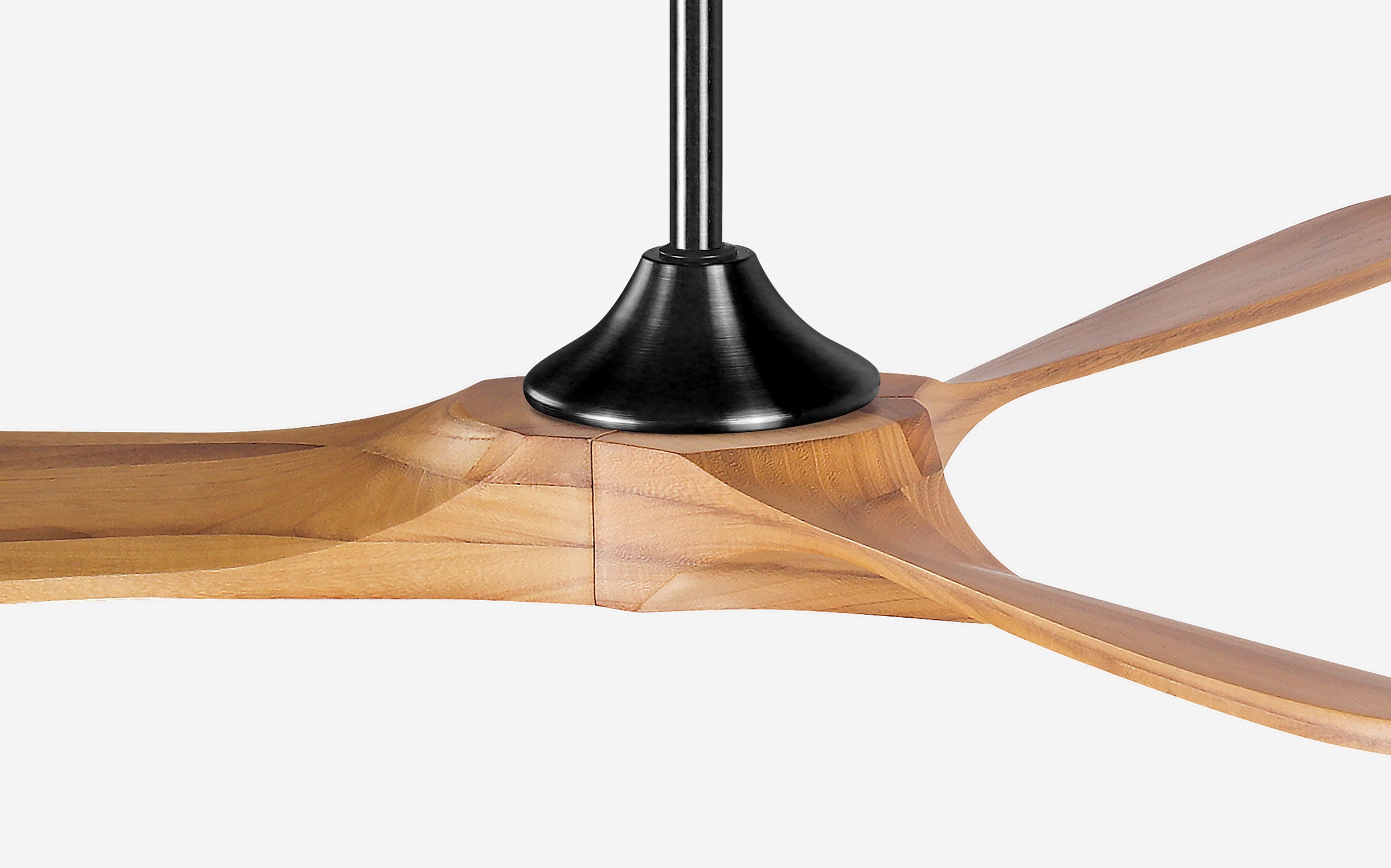 Nexus Ceiling Fan - #Body Color_Black|Blade Color_Teak|Blade Size_54"