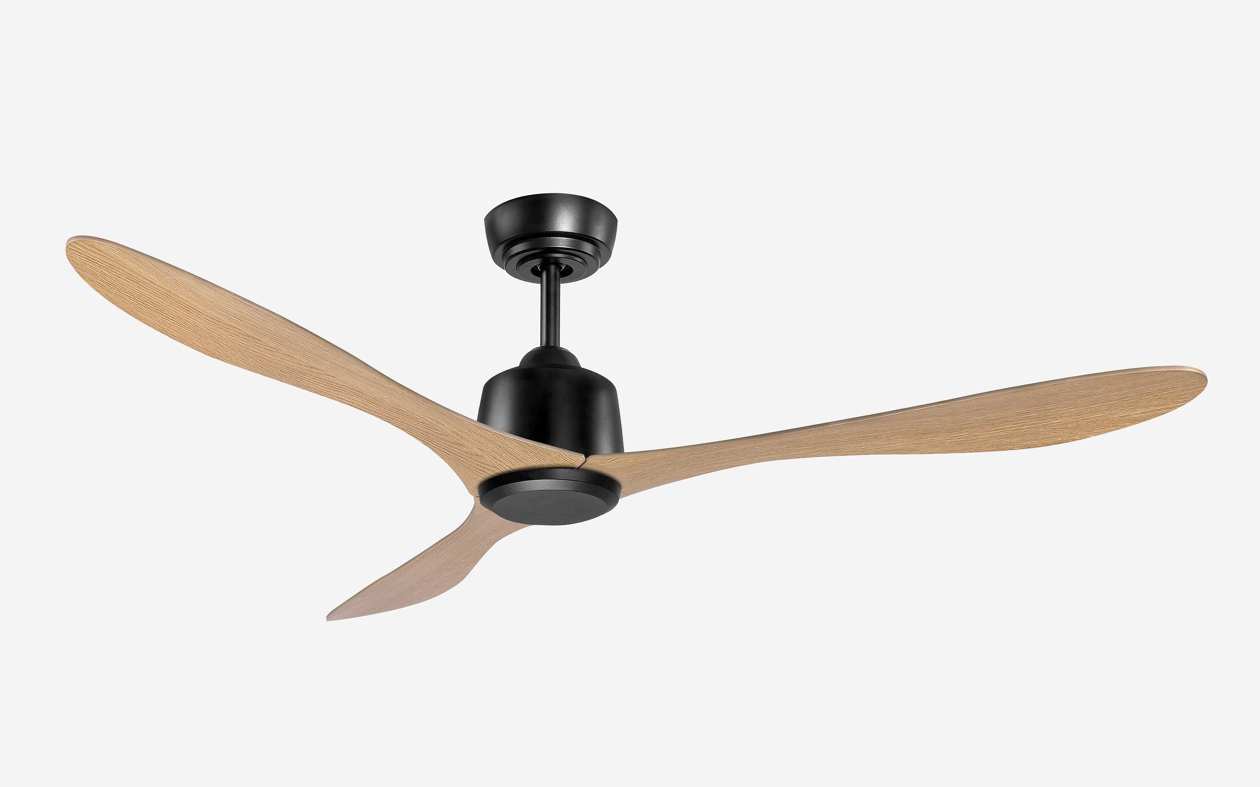 Diamond Storm Ceiling Fan - #Body Color_Black|Blade Color_Teak|Blade Size_56"