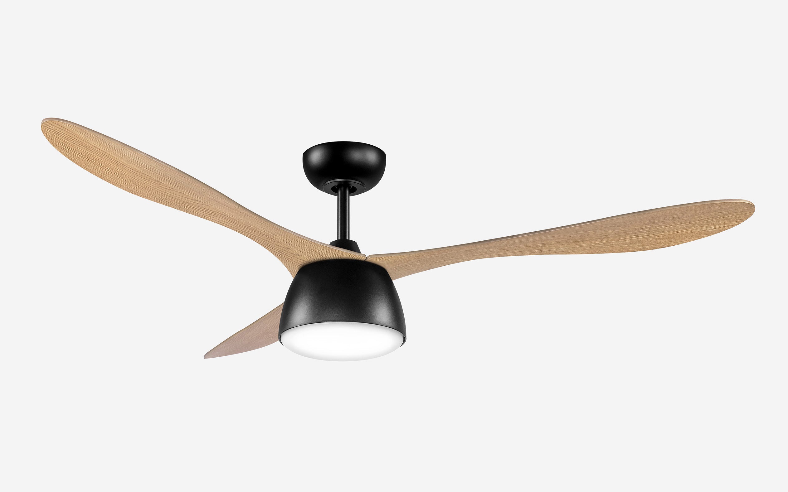 Pebbel Storm Ceiling Fan - #Body Color_Black|Blade Color_Teak|Blade Size_56"