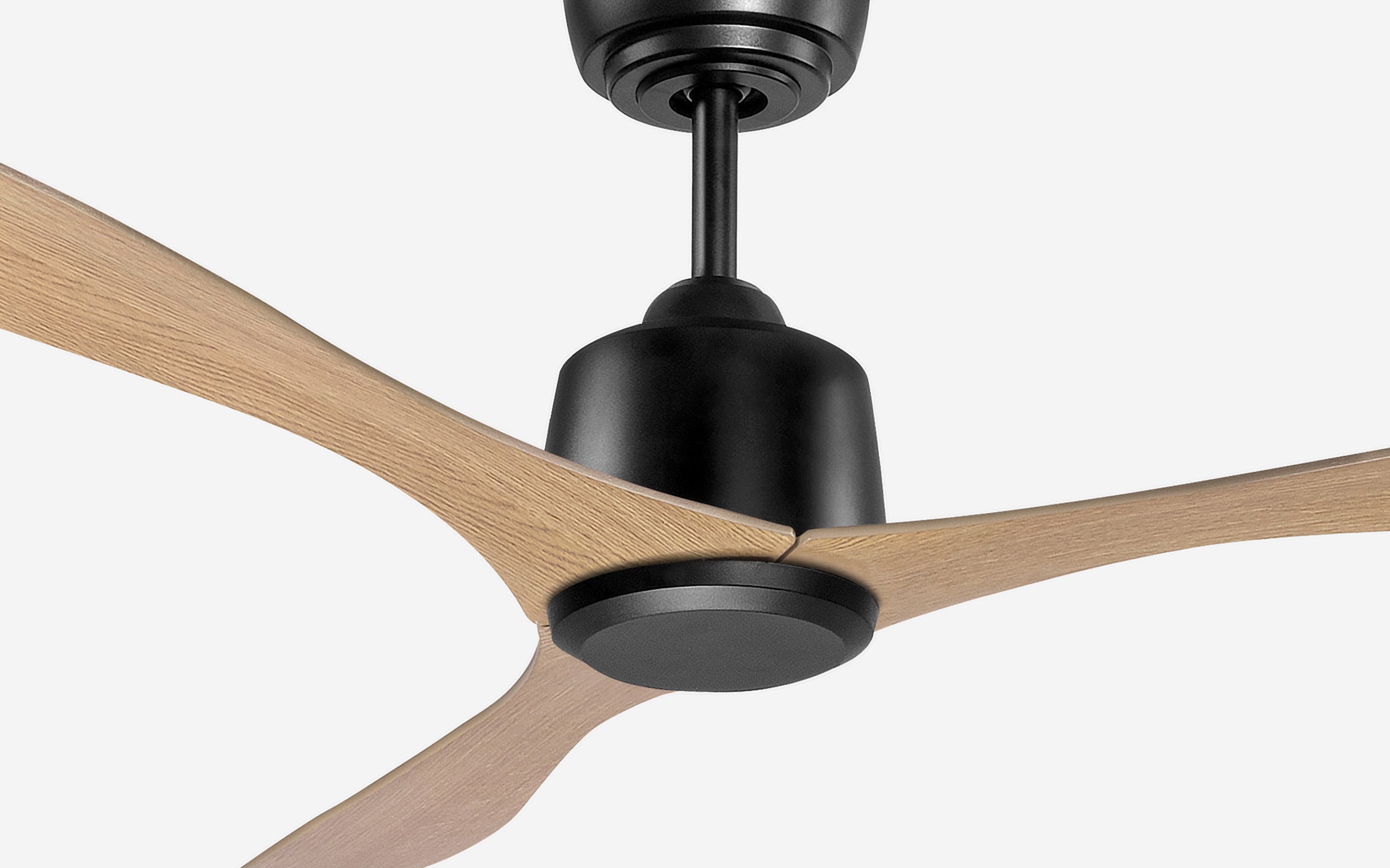 Diamond Storm Ceiling Fan - #Body Color_Black|Blade Color_Teak|Blade Size_56"