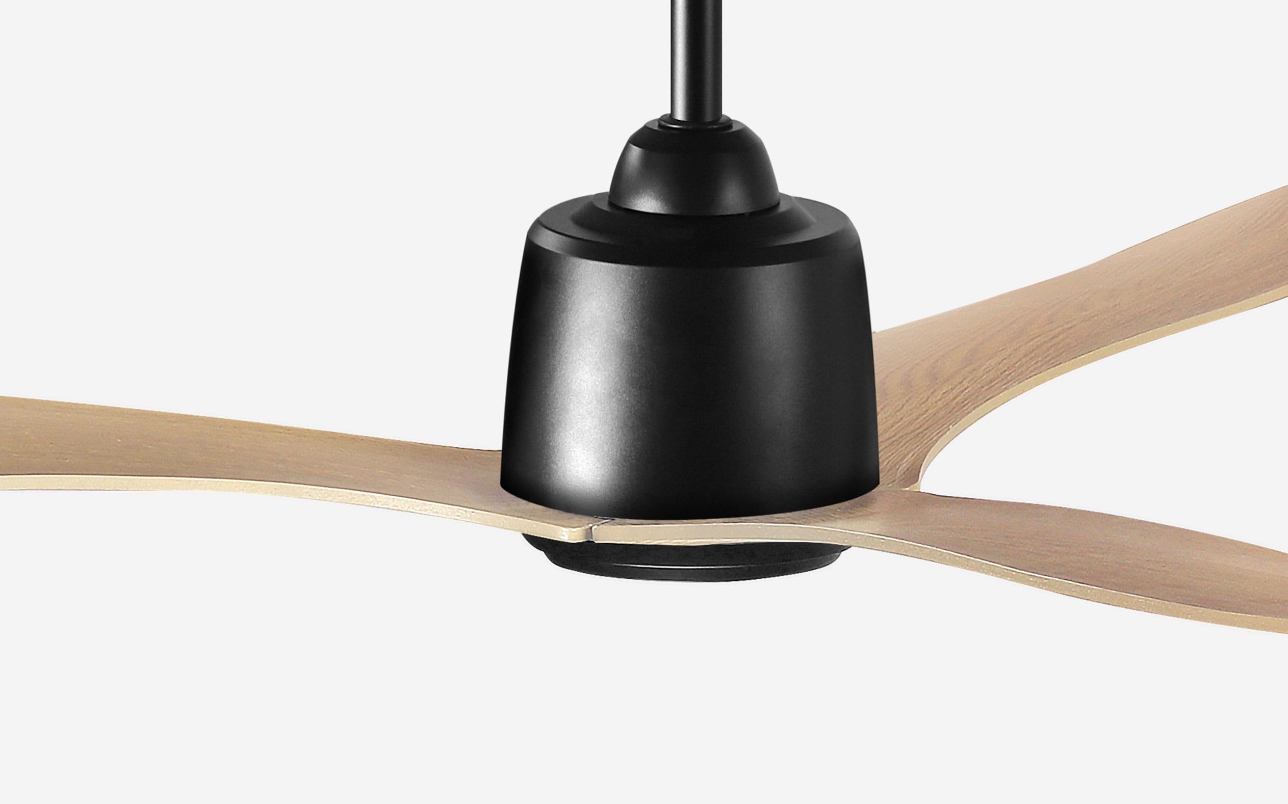 Diamond Storm Ceiling Fan - #Body Color_Black|Blade Color_Teak|Blade Size_56"