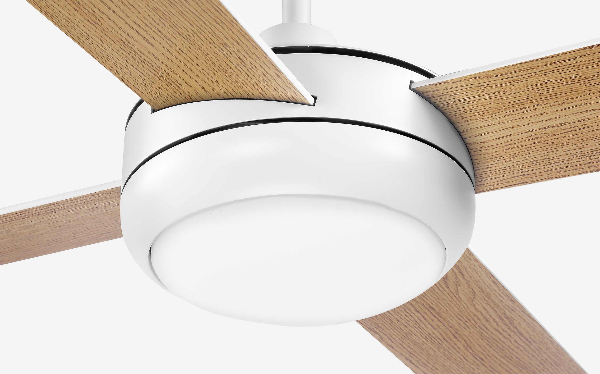 Topaz Ceiling Fan - #Body Color_White|Blade Color_Teak