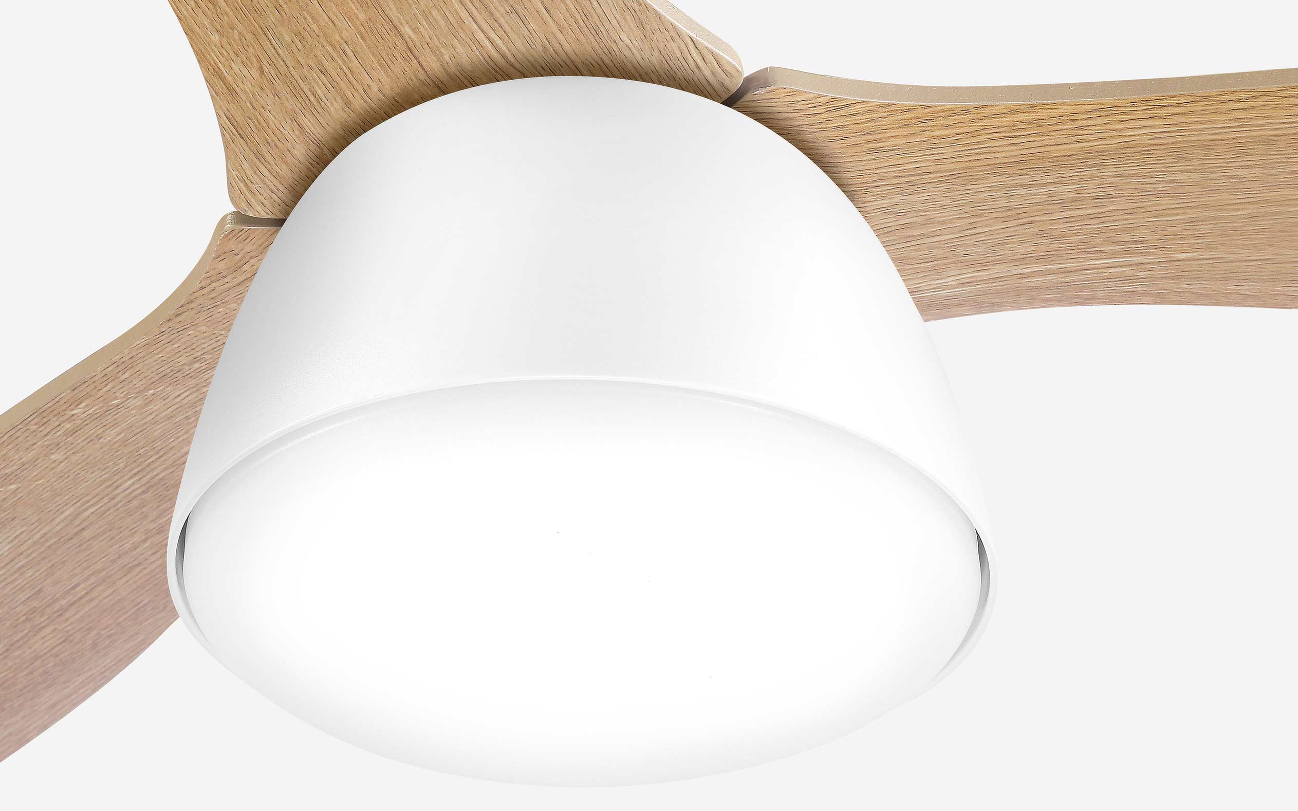 Pabbel Storm Ceiling Fan - #Body Color_White|Blade Color_Teak|Blade Size_48"