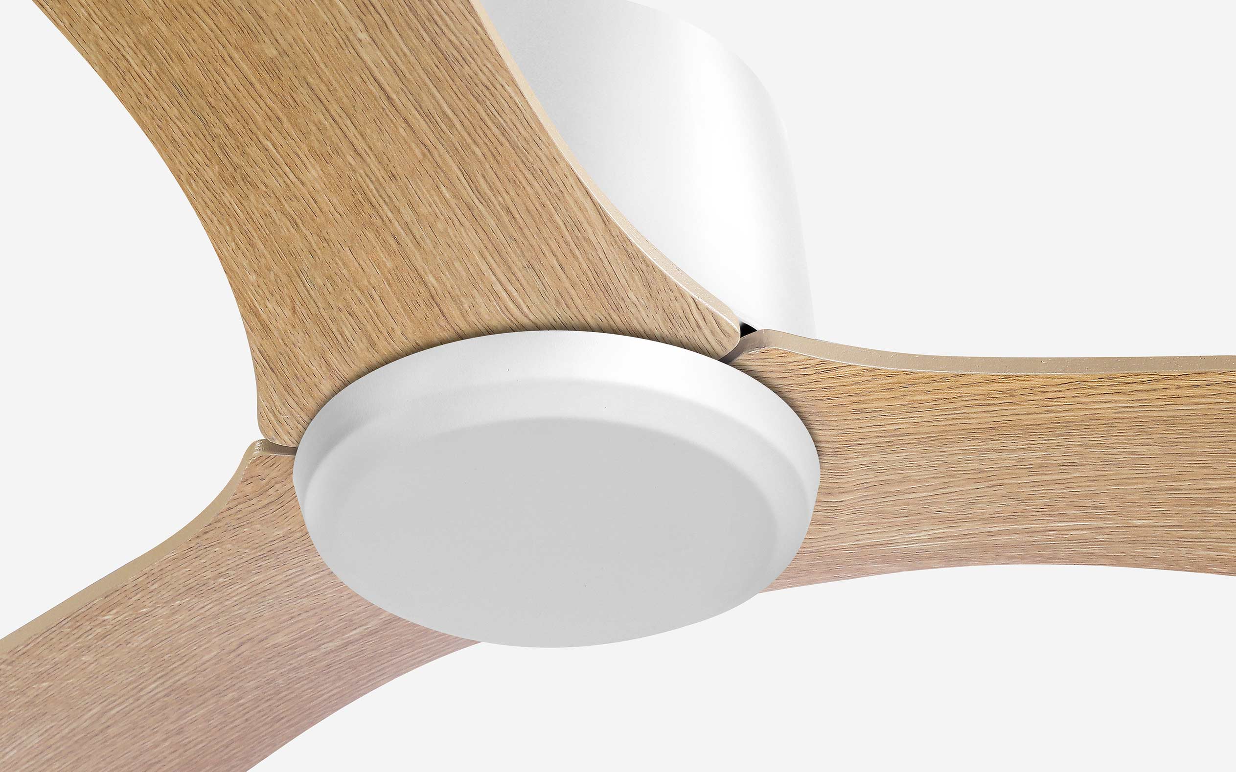 Diamond Storm Ceiling Fan - #Body Color_White|Blade Color_Teak|Blade Size_48"