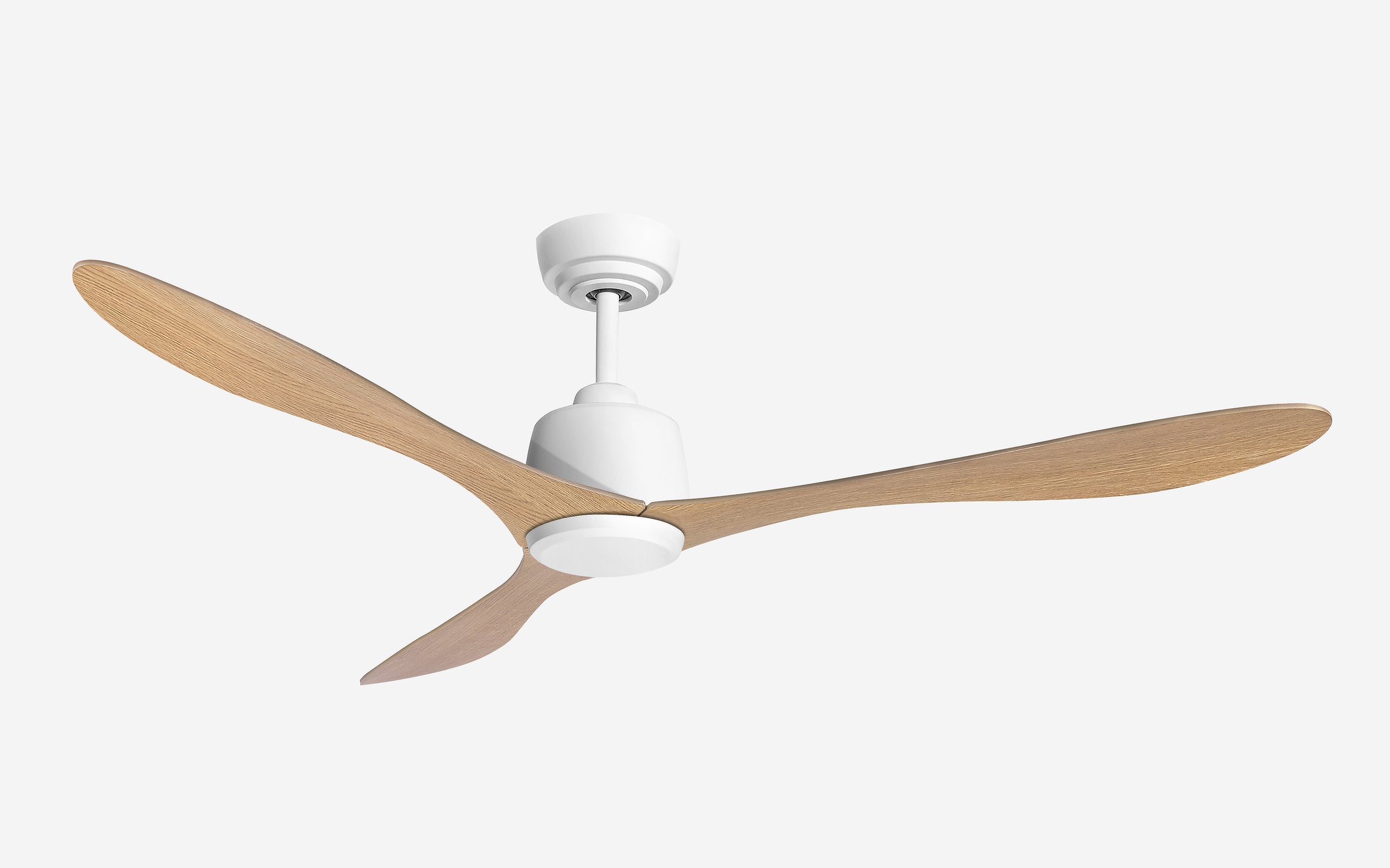 Diamond Storm Ceiling Fan - #Body Color_White|Blade Color_Teak|Blade Size_56"
