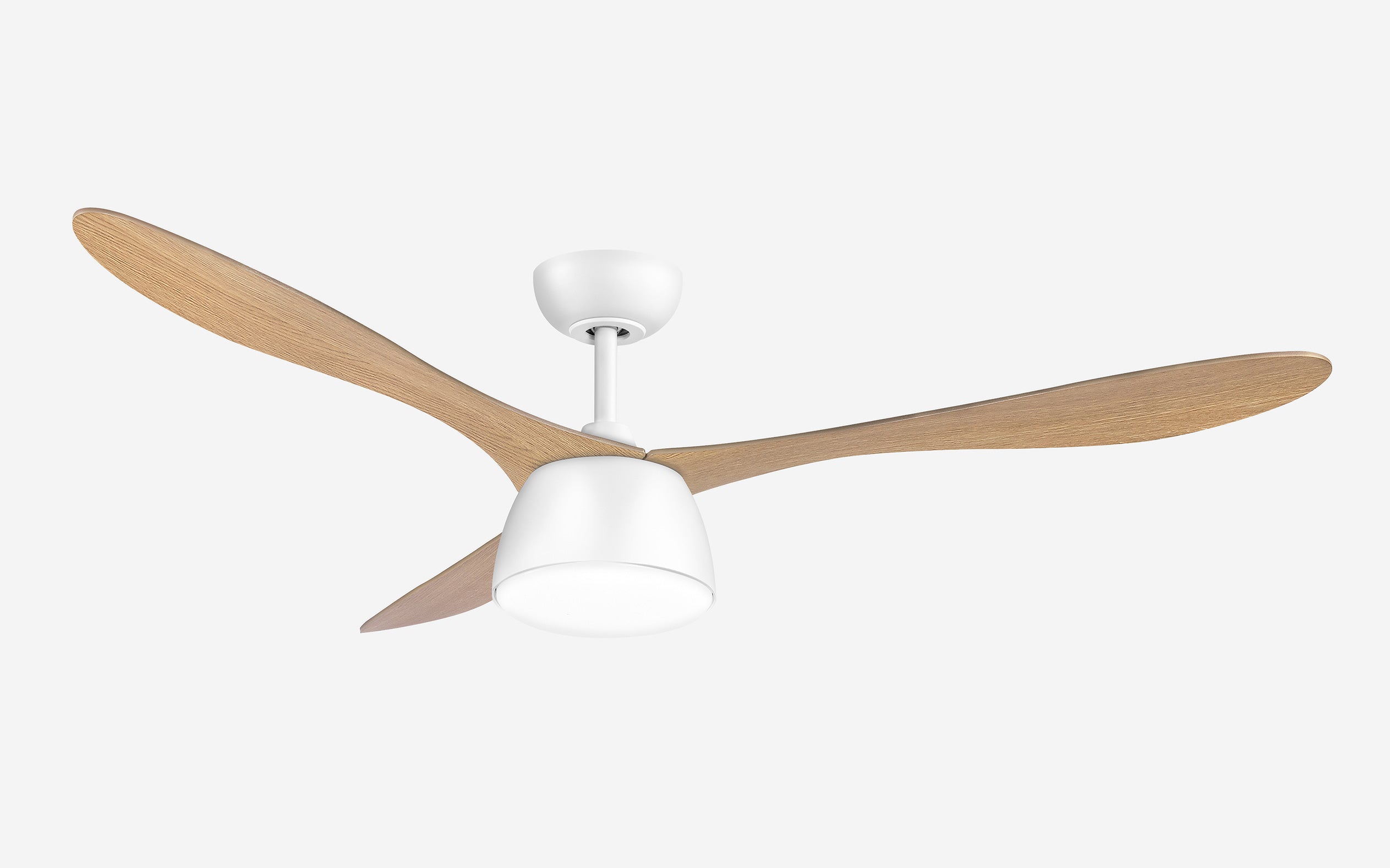 Pebbel Storm Ceiling Fan - #Body Color_White|Blade Color_Teak|Blade Size_56"