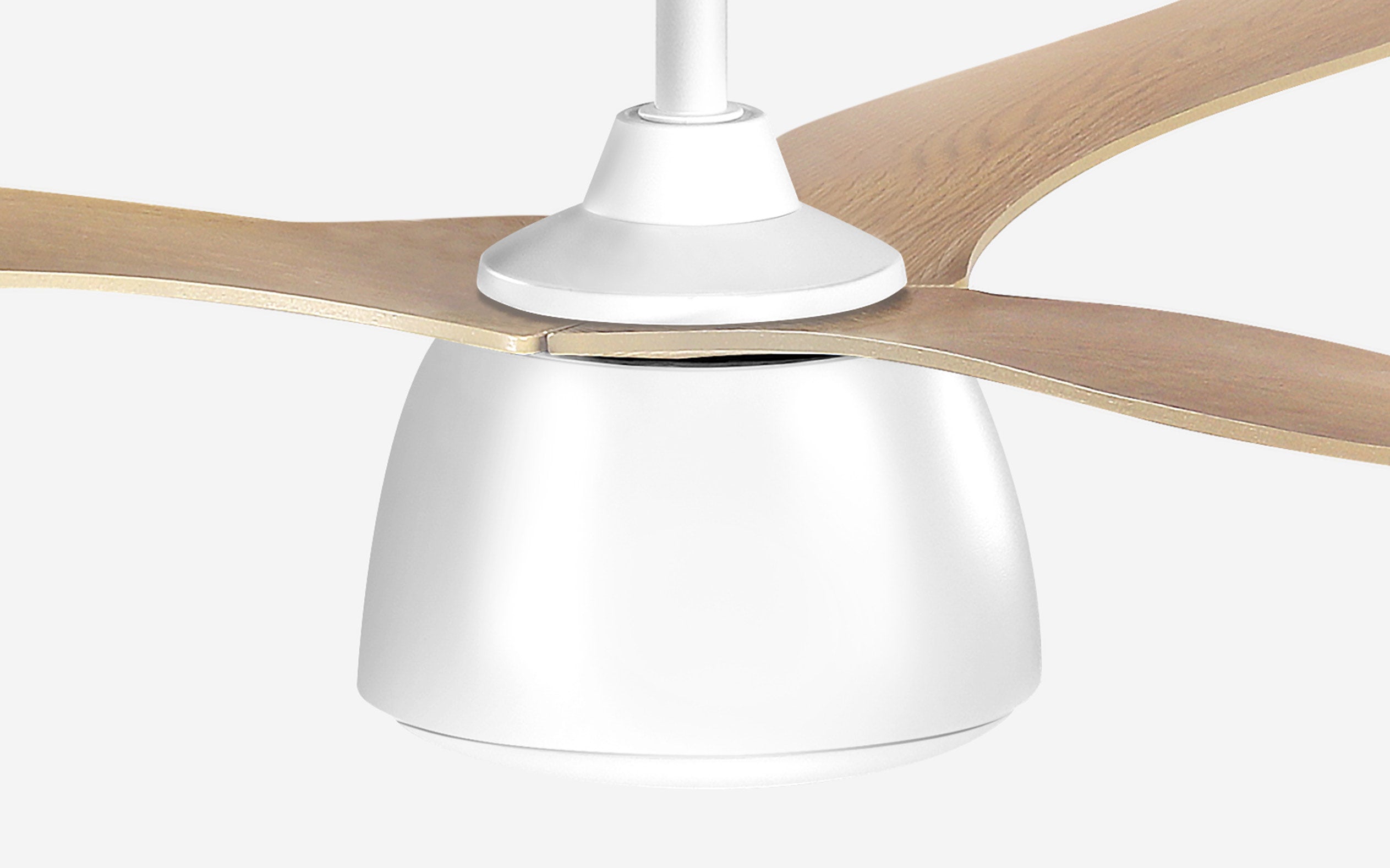 Pebbel Storm Ceiling Fan - #Body Color_White|Blade Color_Teak|Blade Size_56"