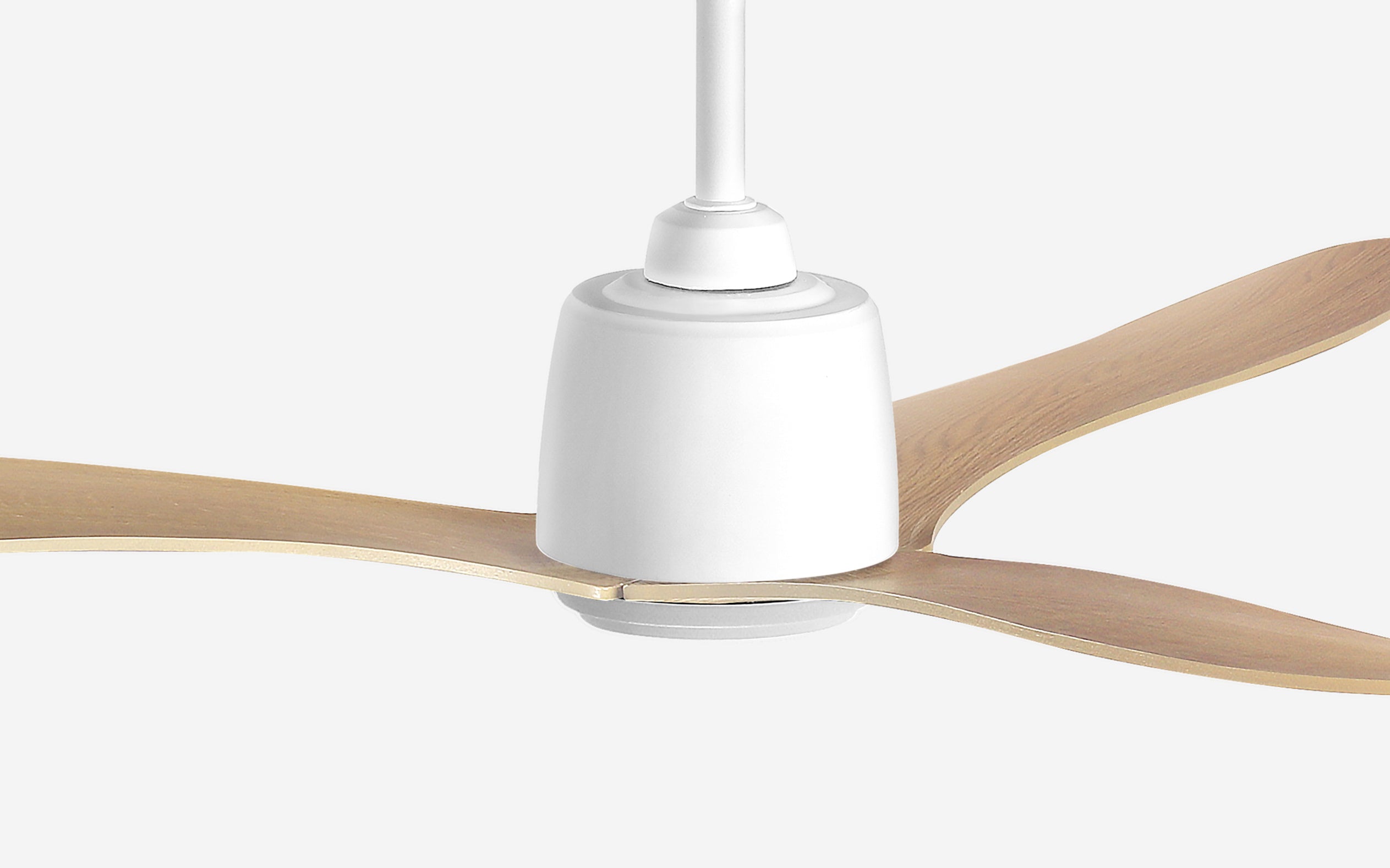 Diamond Storm Ceiling Fan - #Body Color_White|Blade Color_Teak|Blade Size_56"