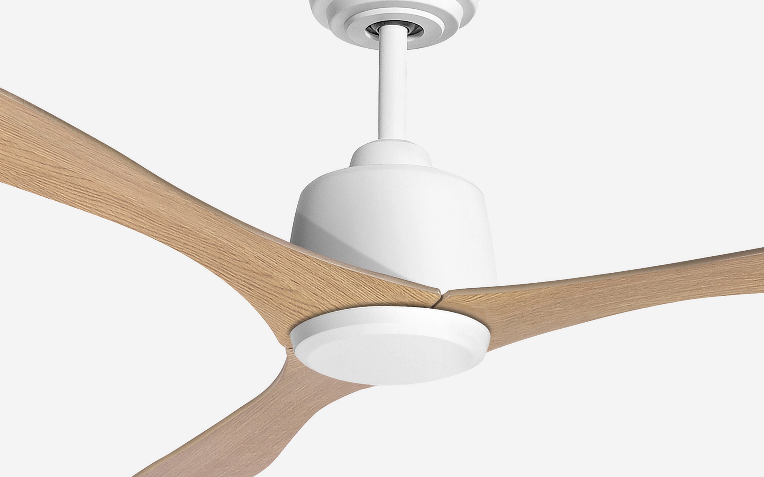 Diamond Storm Ceiling Fan - #Body Color_White|Blade Color_Teak|Blade Size_56"