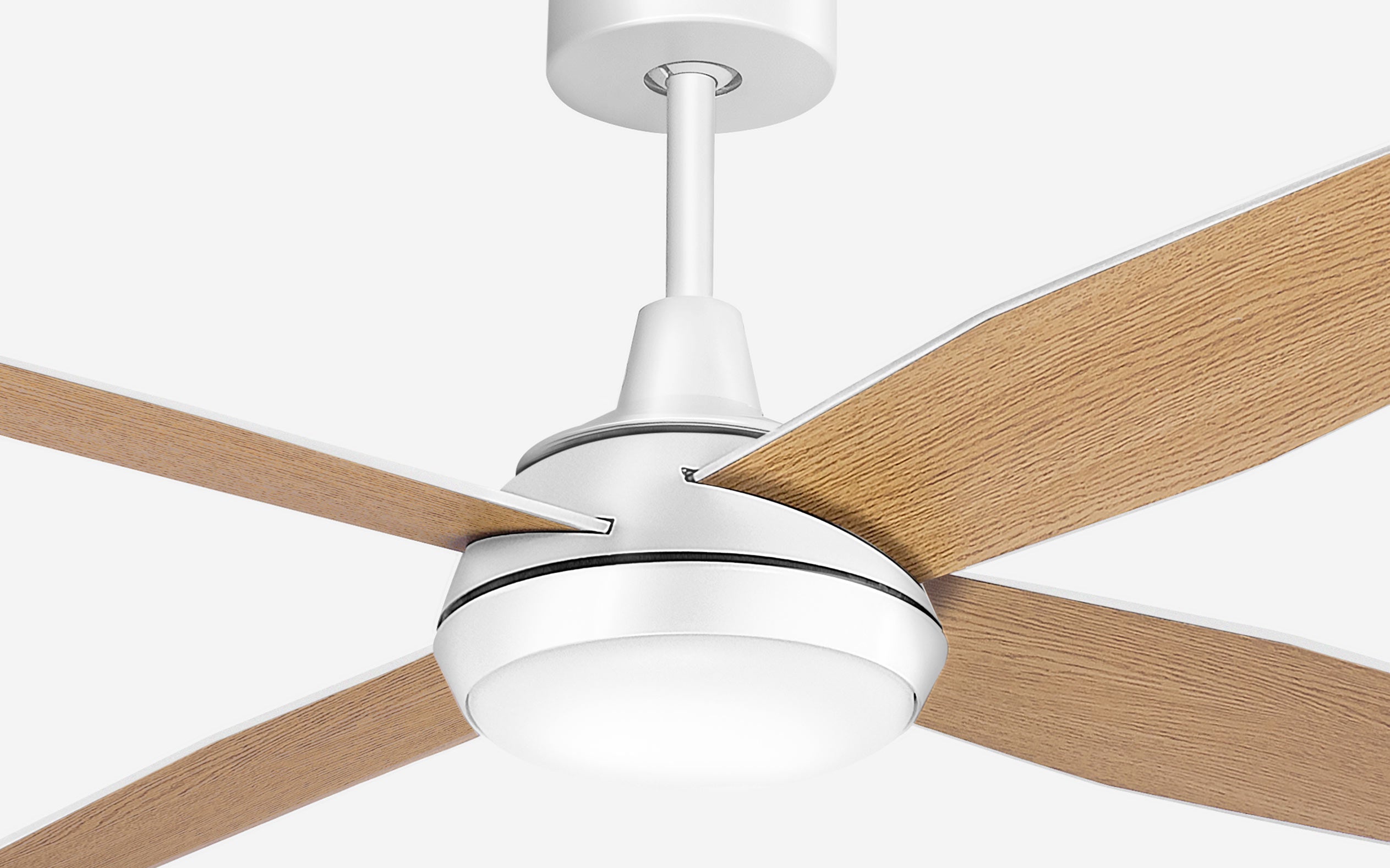 Marble Ceiling Fan - #Body Color_White|Blade Color_Teak|Blade Size_48"