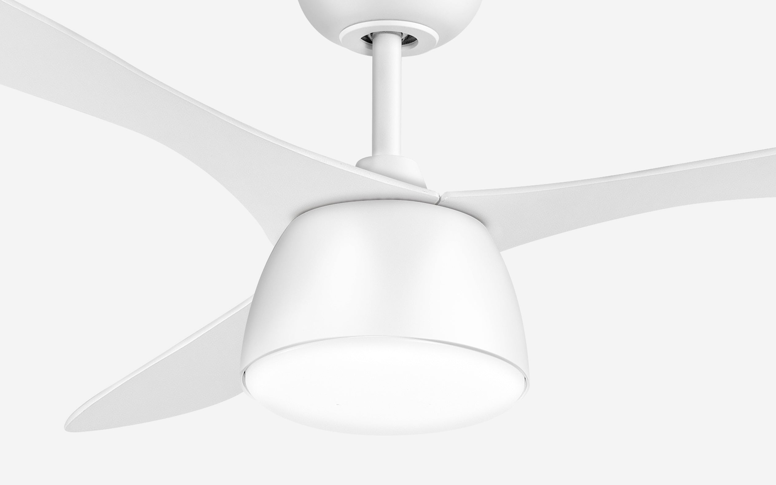 Pebbel Storm Ceiling Fan - #Body Color_White|Blade Color_White|Blade Size_56"