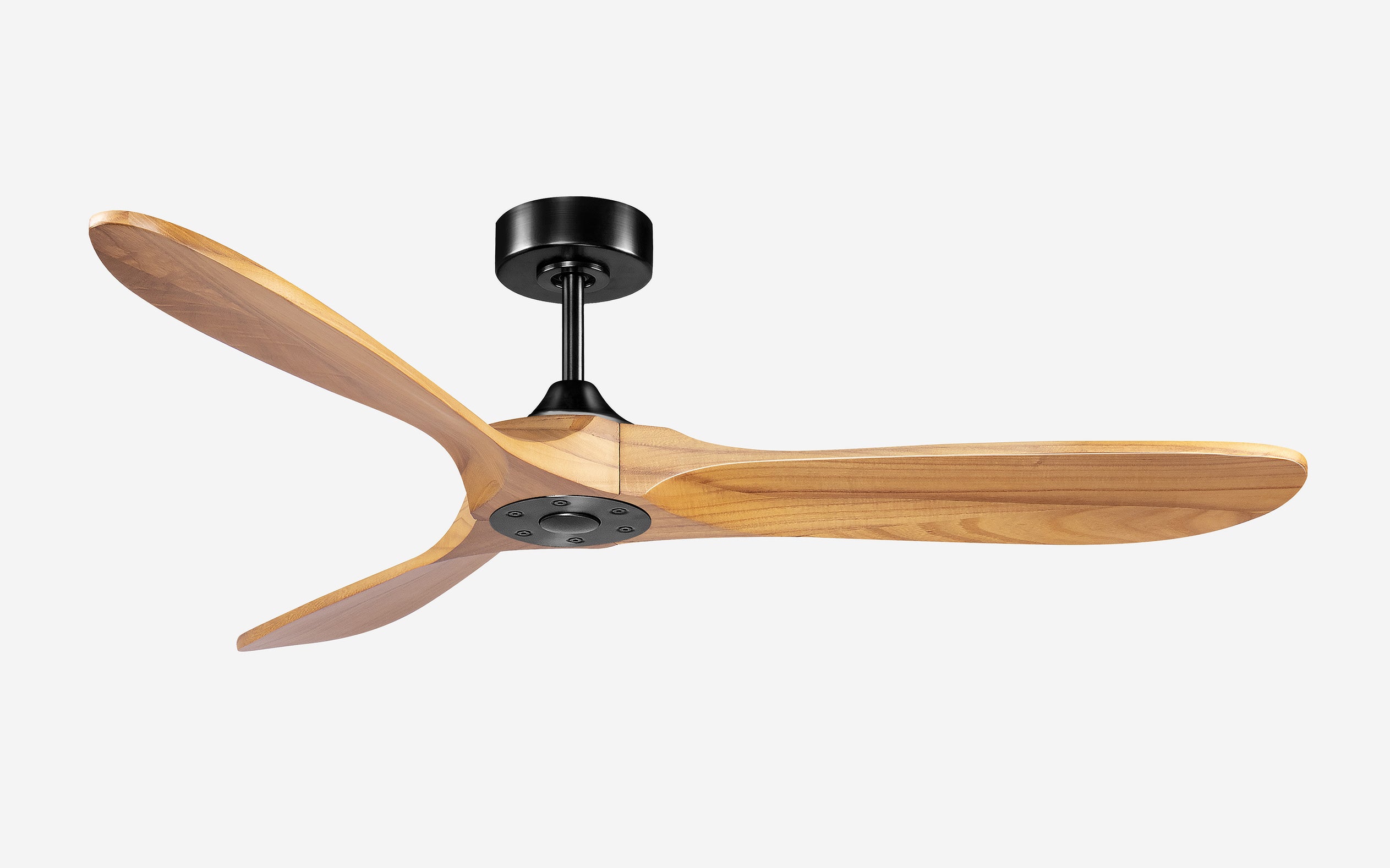 Nexus Ceiling Fan - #Body Color_Black|Blade Color_Teak|Blade Size_54"