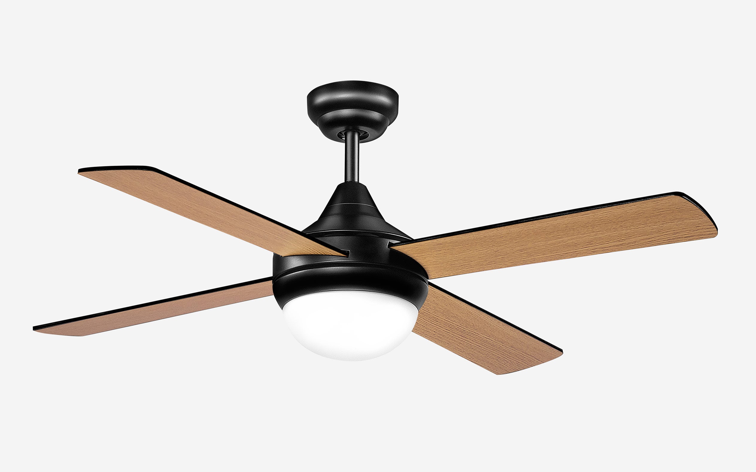 Swing Ceiling Fan - #Body Color_Black|Blade Color_Teak|Blade Size_42"