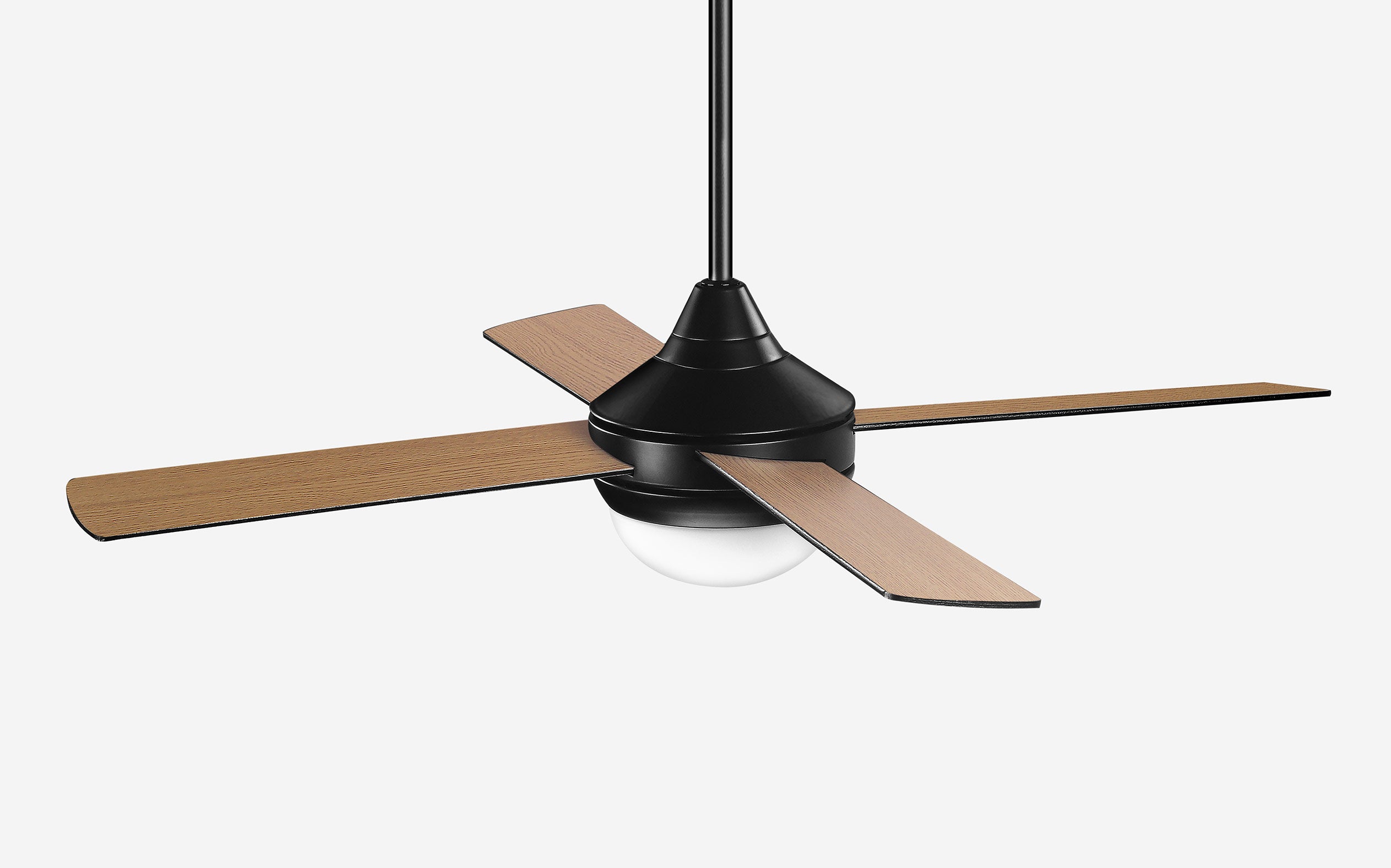 Swing Ceiling Fan - #Body Color_Black|Blade Color_Teak|Blade Size_42"