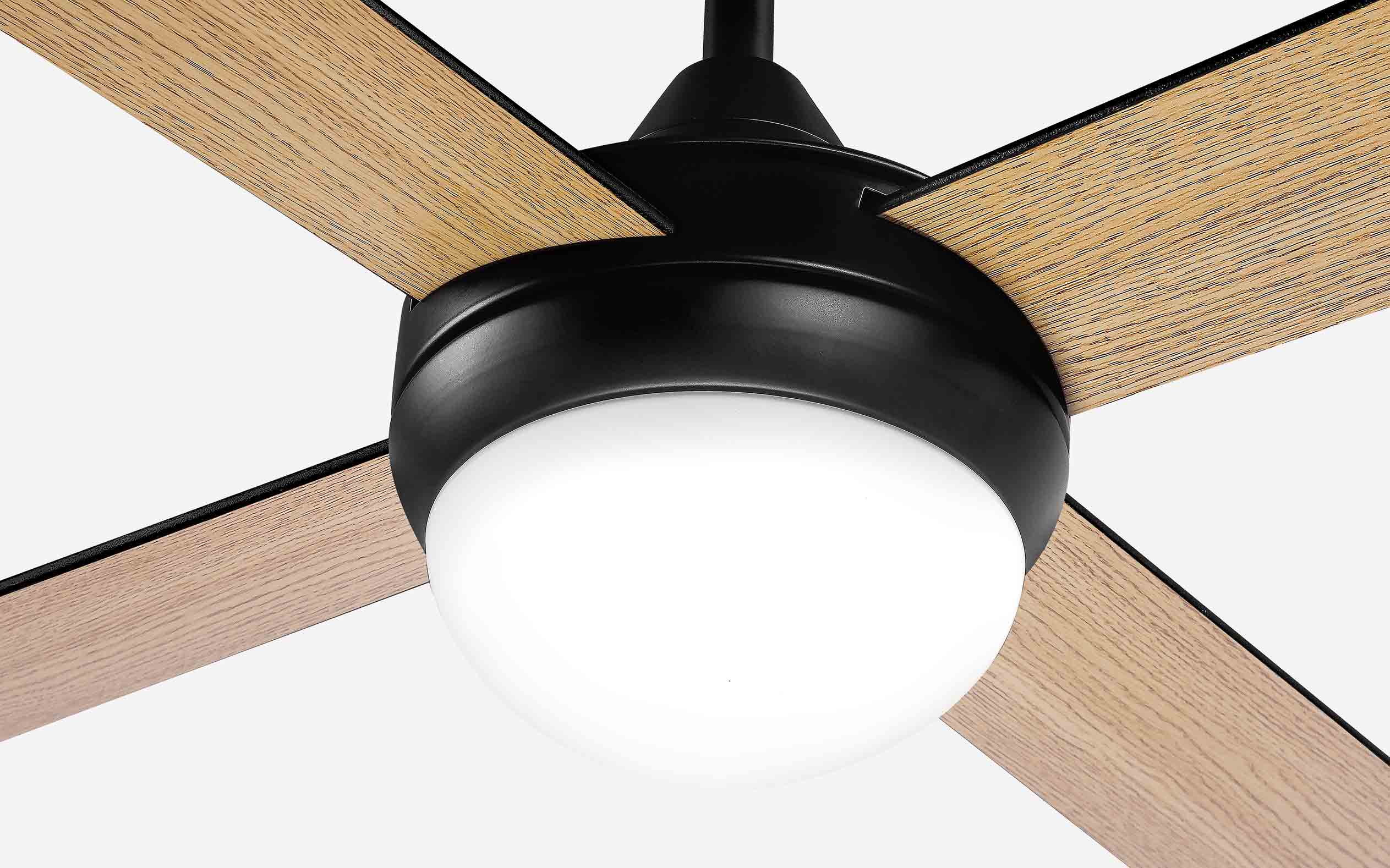 Swing Ceiling Fan - #Body Color_Black|Blade Color_Teak|Blade Size_42"