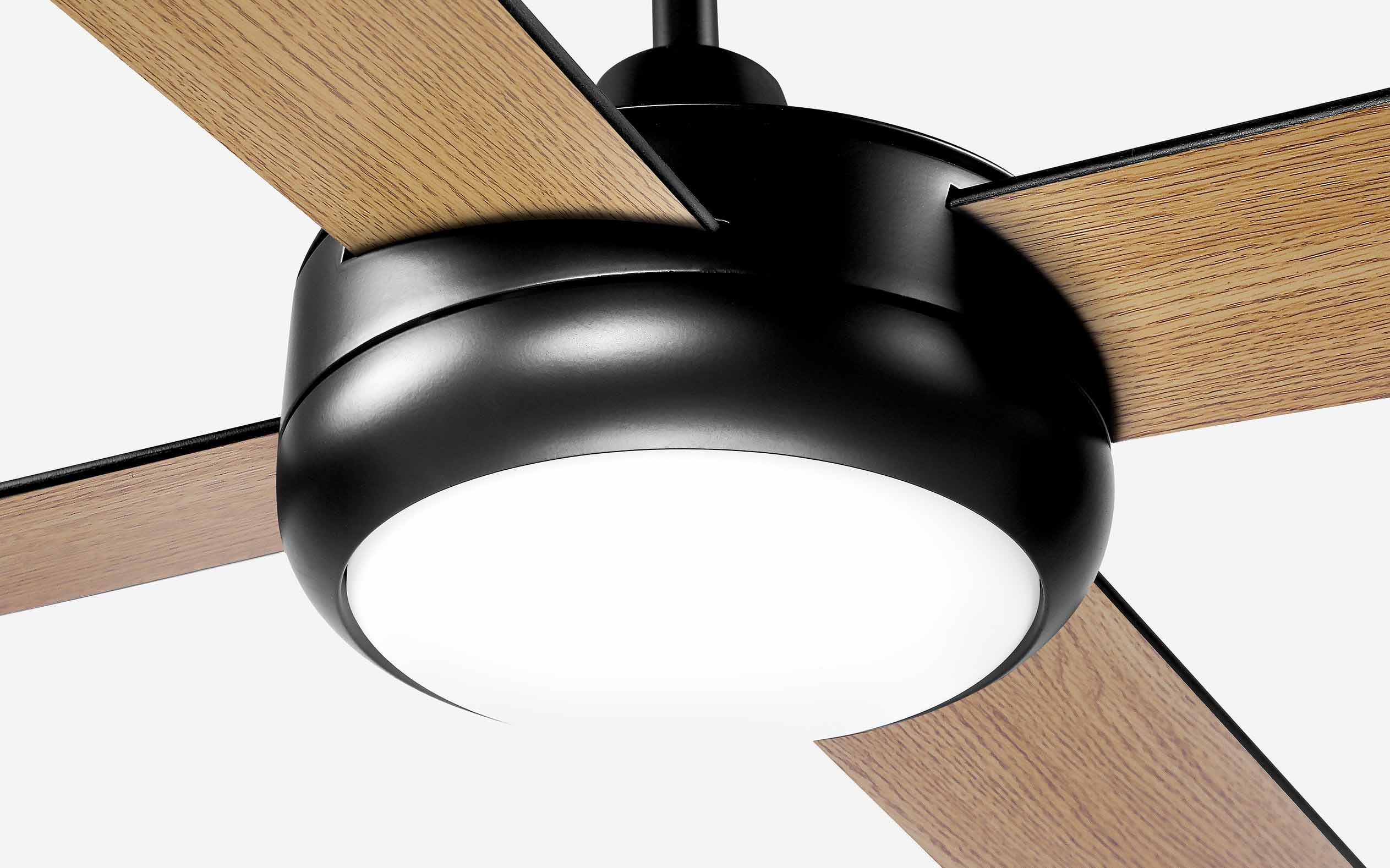 Topaz Ceiling Fan - #Body Color_Black|Blade Color_Teak