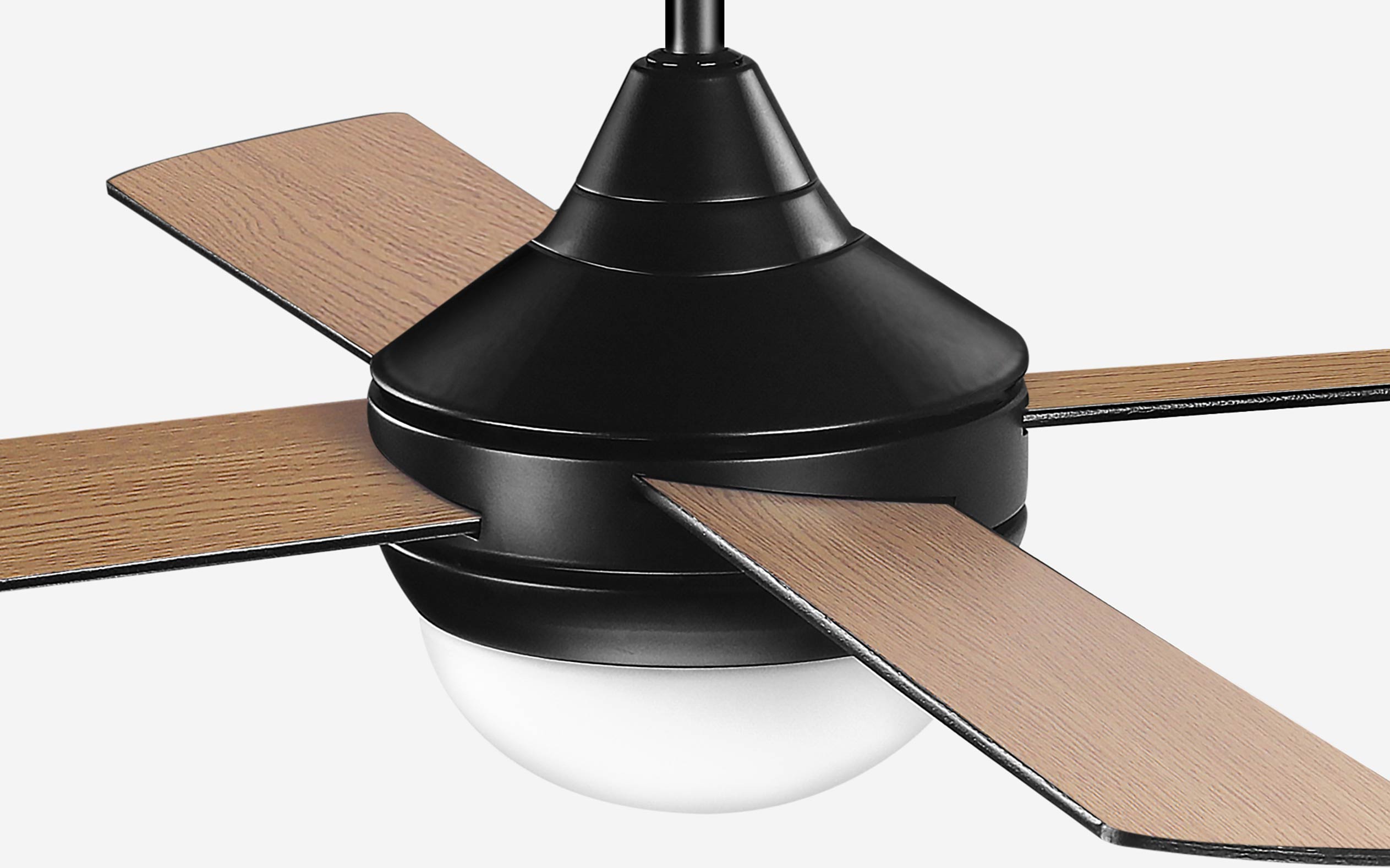 Swing Ceiling Fan - #Body Color_Black|Blade Color_Teak|Blade Size_42"