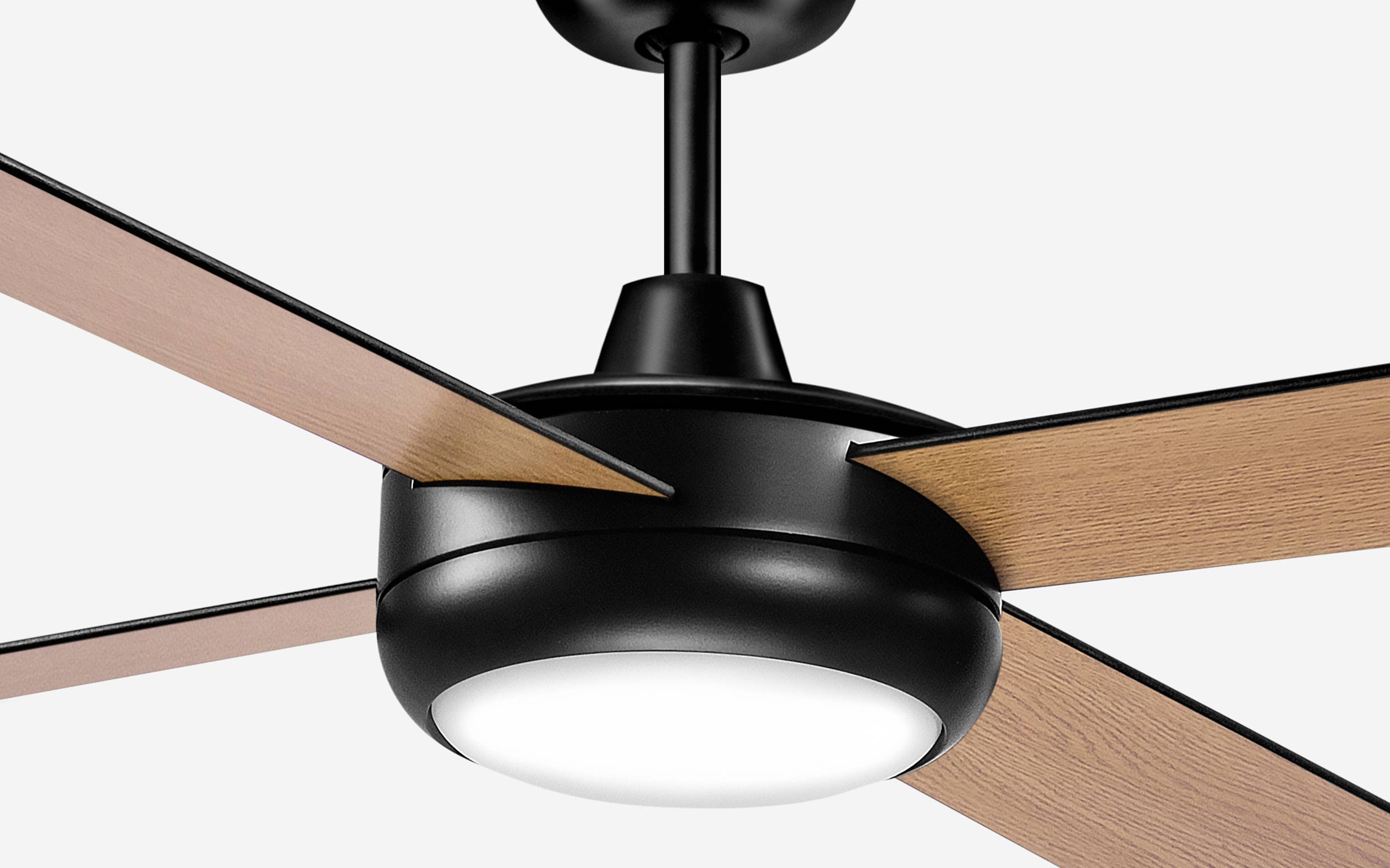 Topaz Ceiling Fan - #Body Color_Black|Blade Color_Teak