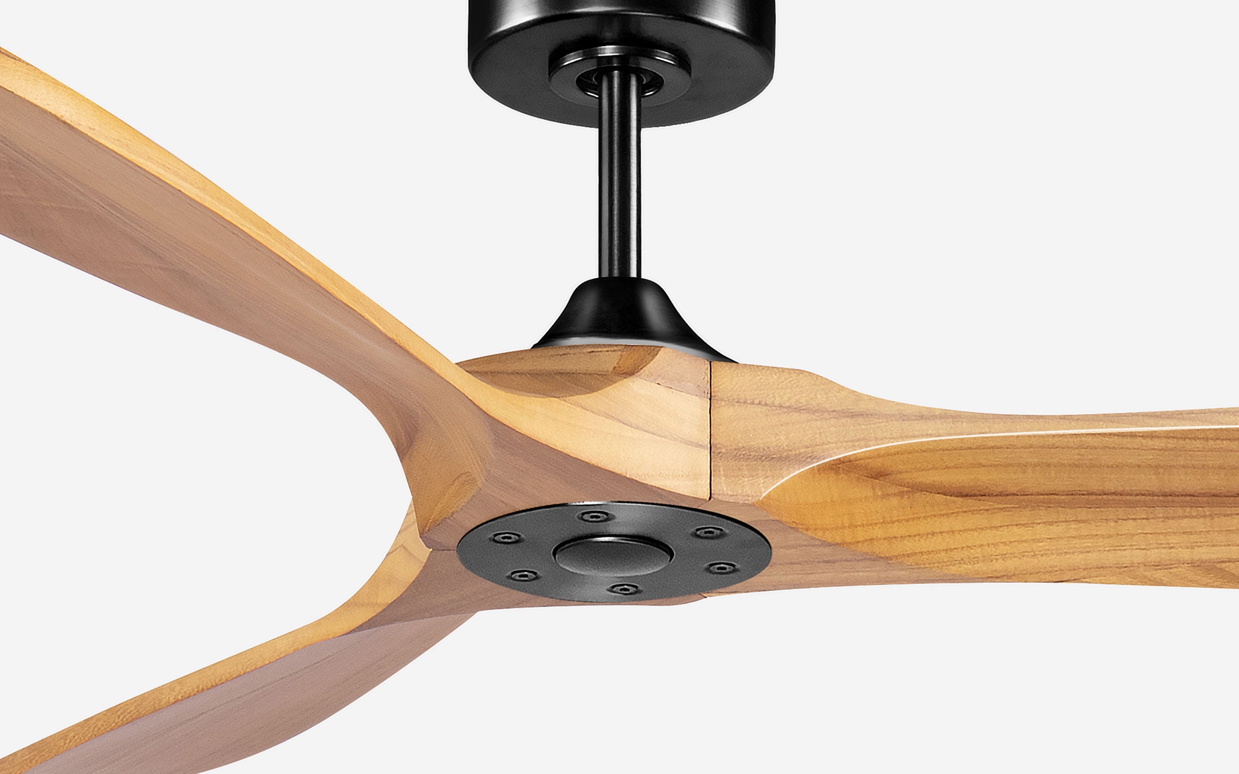 Nexus Ceiling Fan - #Body Color_Black|Blade Color_Teak|Blade Size_54"