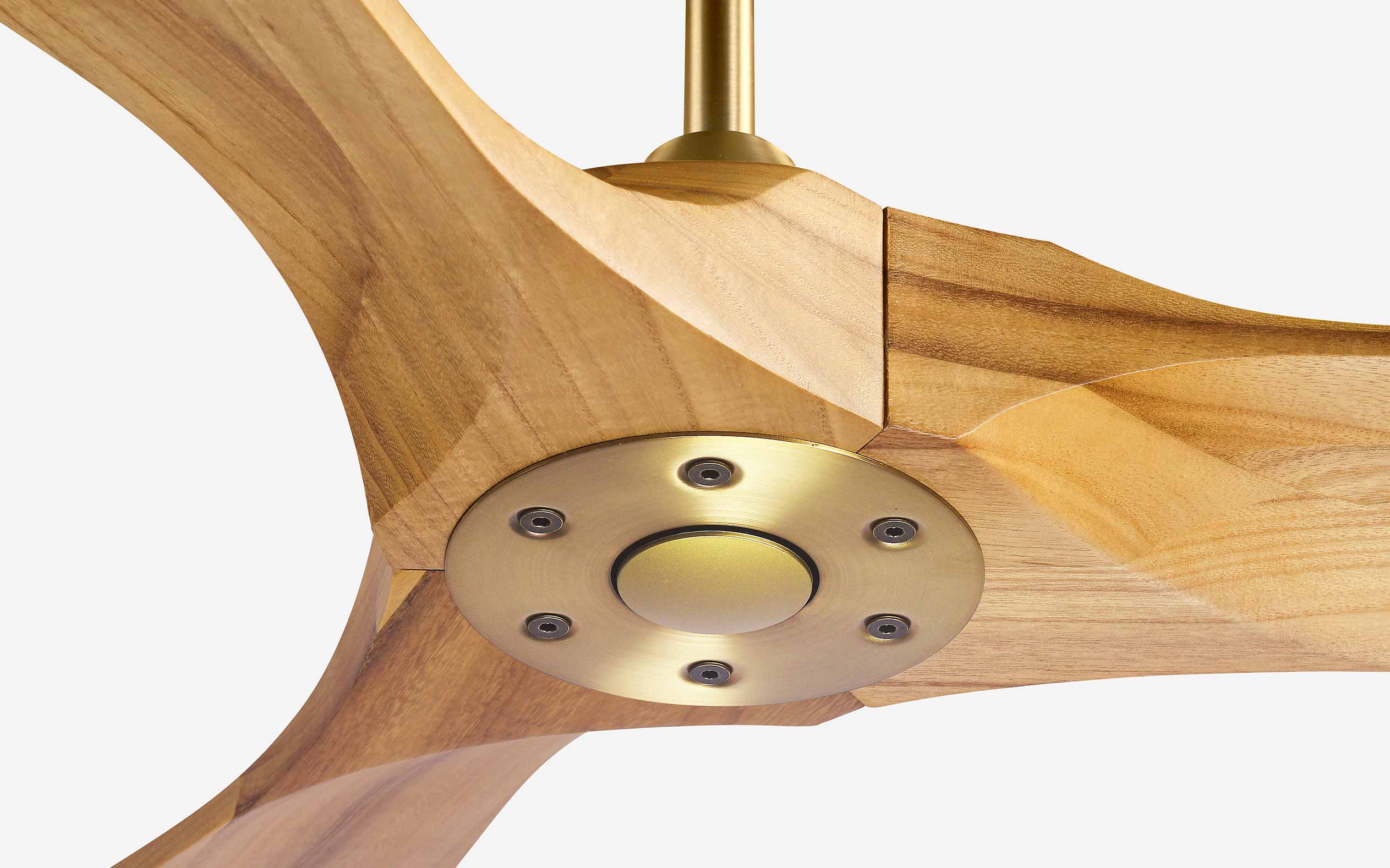 Nexus Ceiling Fan - #Body Color_Gold|Blade Color_Teak|Blade Size_54"