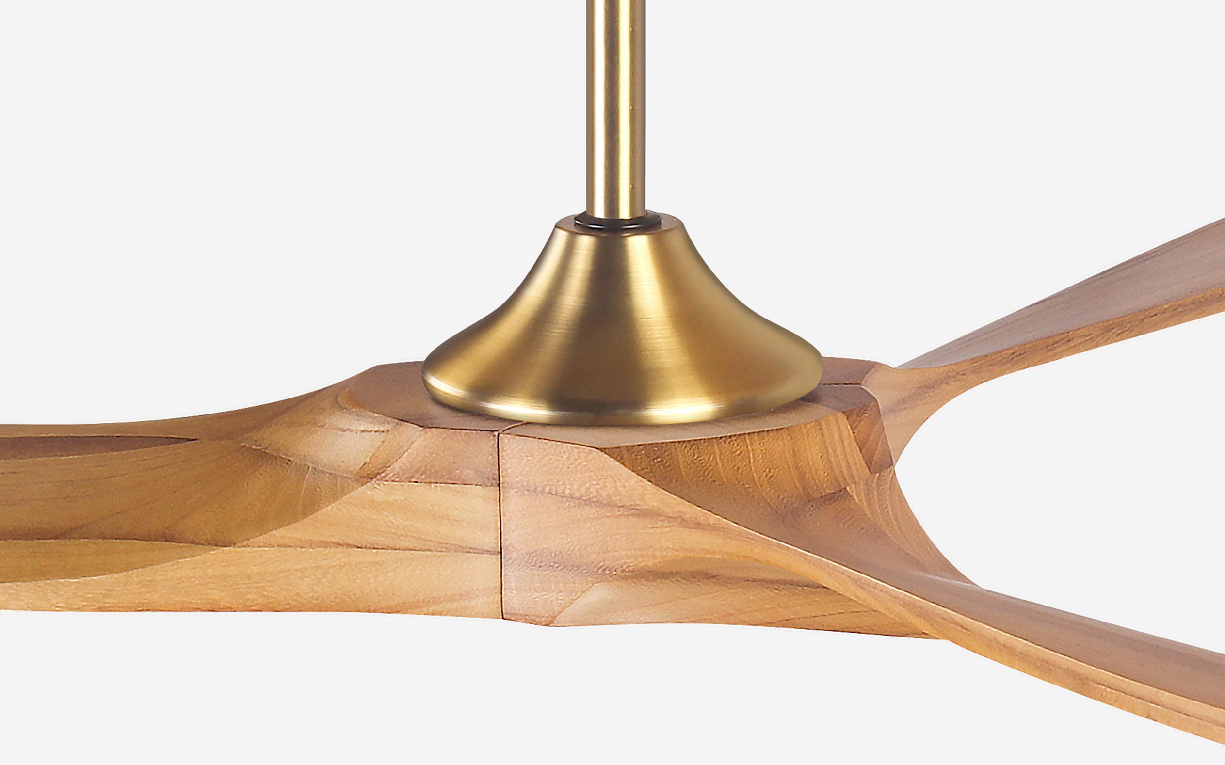 Nexus Ceiling Fan - #Body Color_Gold|Blade Color_Teak|Blade Size_54"