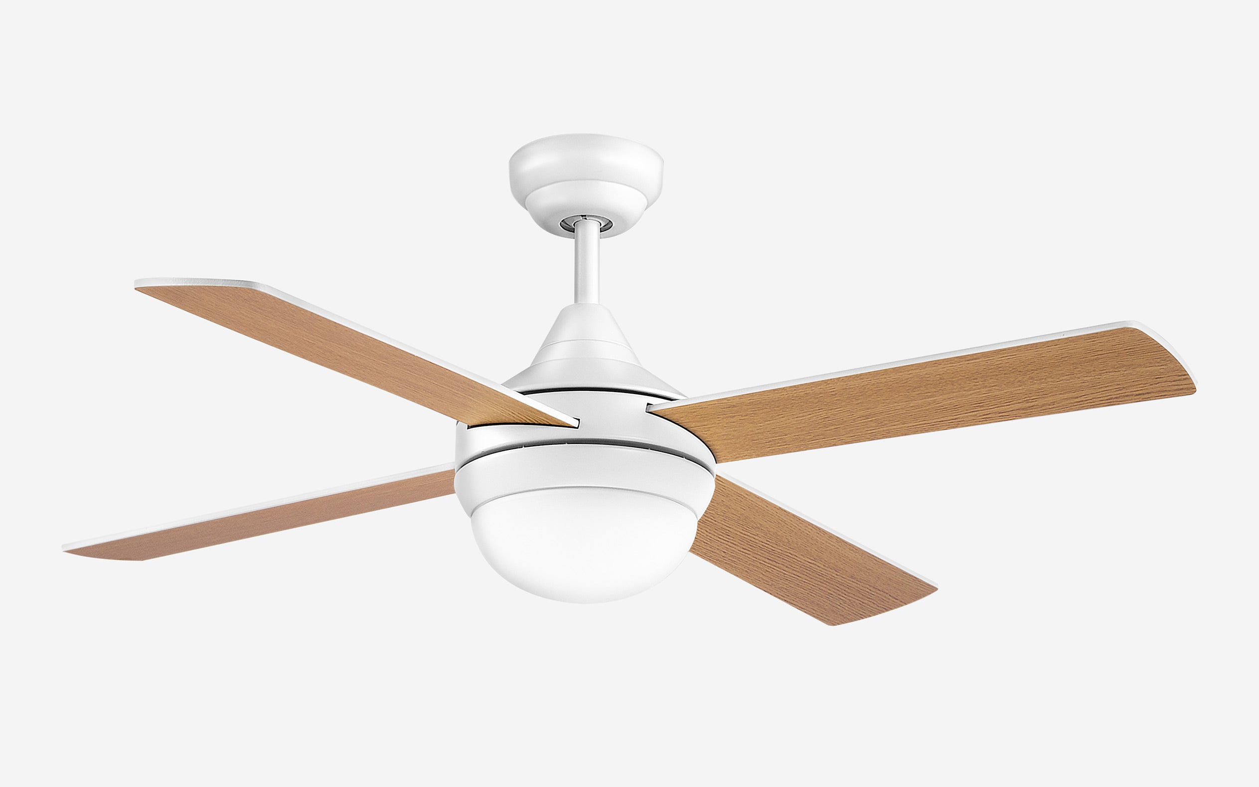 Swing Ceiling Fan - #Body Color_White|Blade Color_Teak|Blade Size_42"