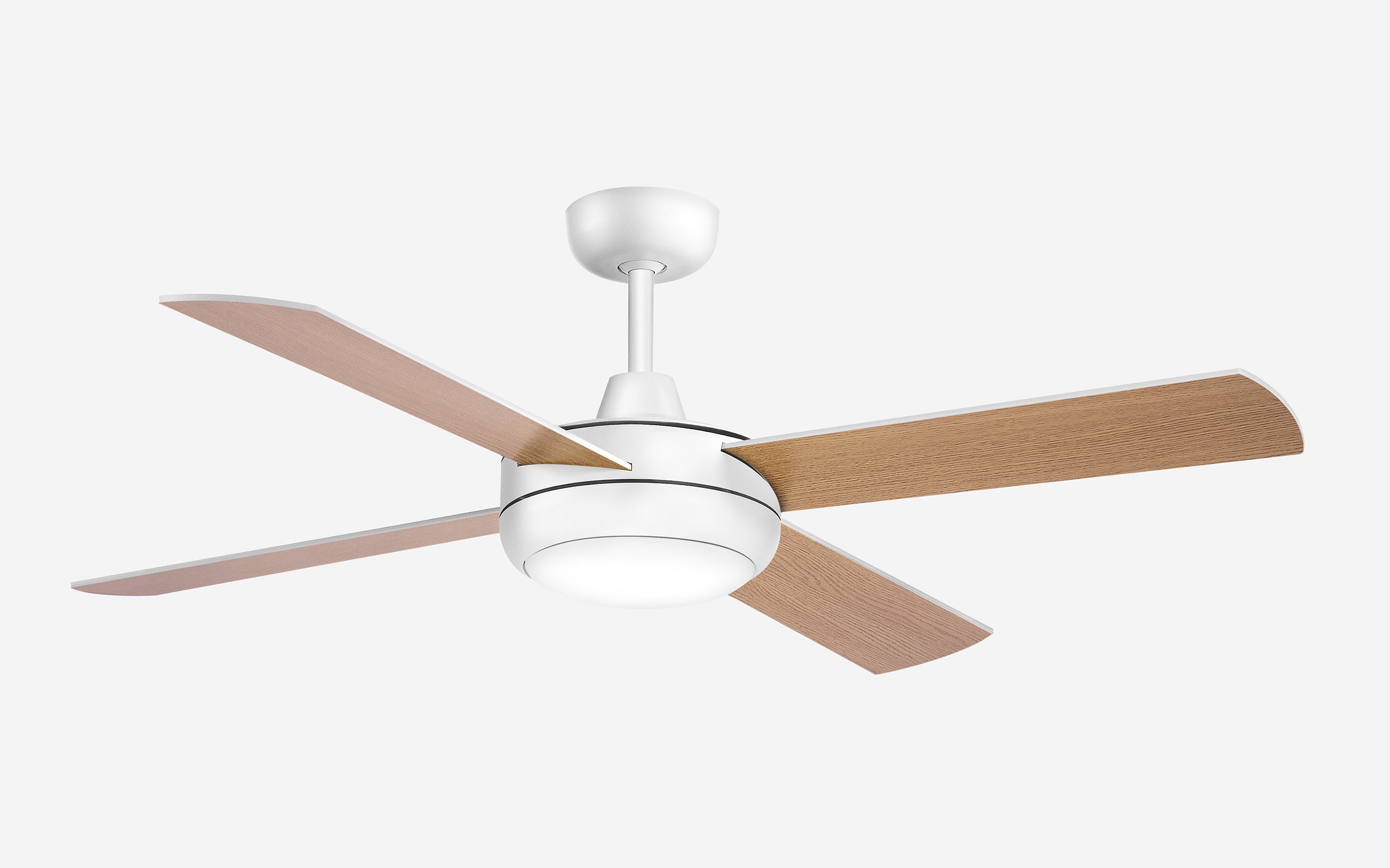 Topaz Ceiling Fan - #Body Color_White|Blade Color_Teak