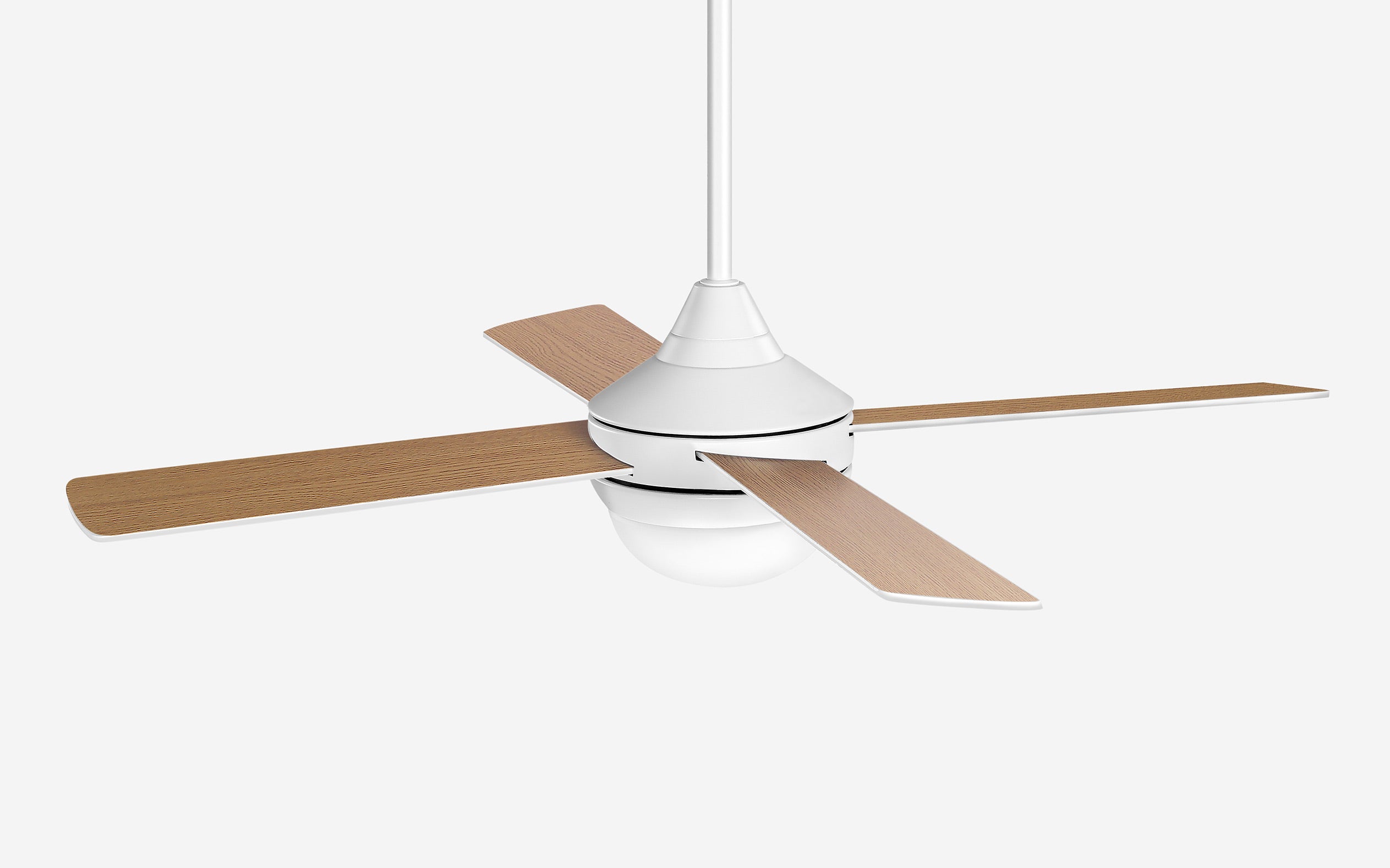 Swing Ceiling Fan - #Body Color_White|Blade Color_Teak|Blade Size_42"