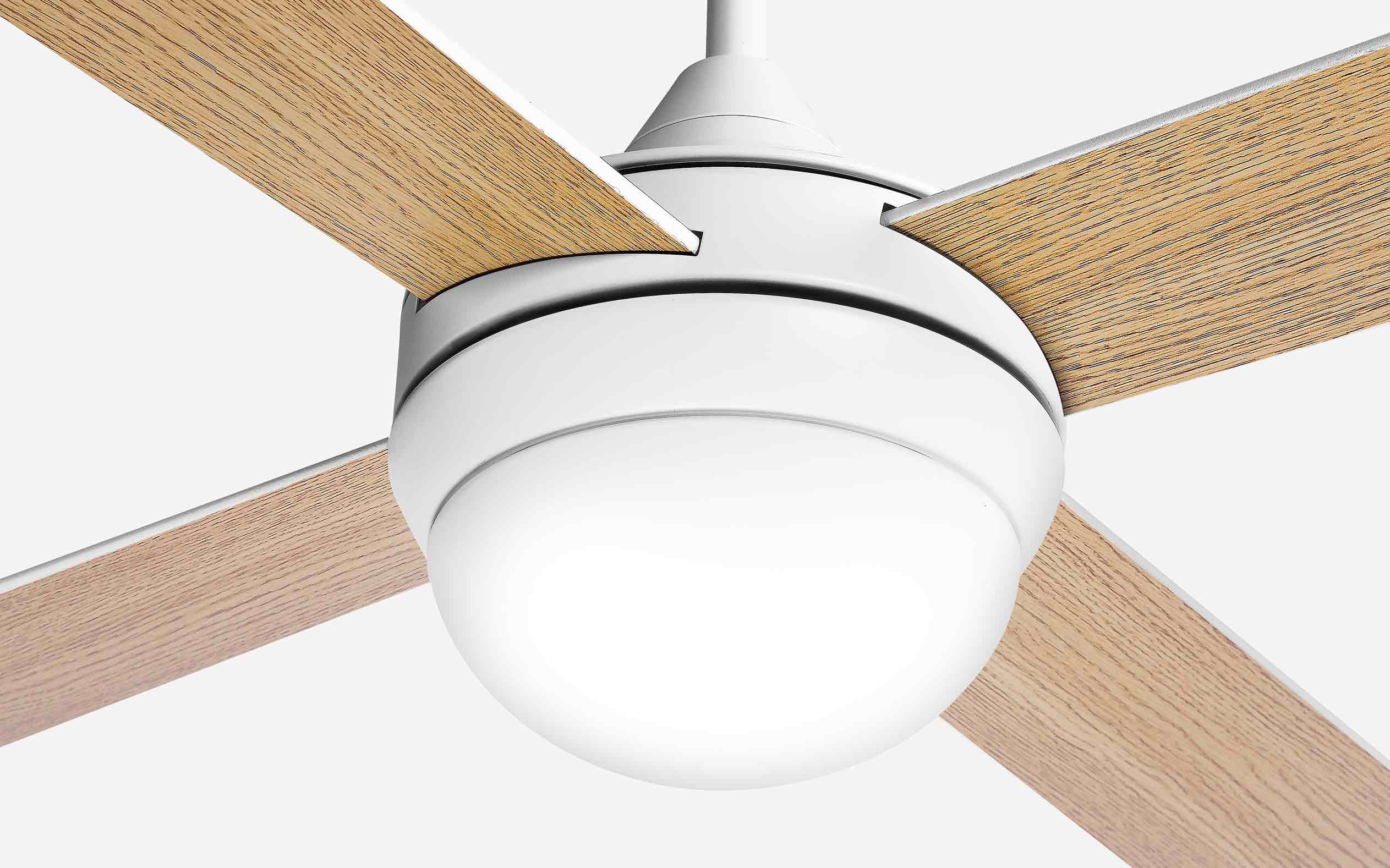 Swing Ceiling Fan - #Body Color_White|Blade Color_Teak|Blade Size_42"