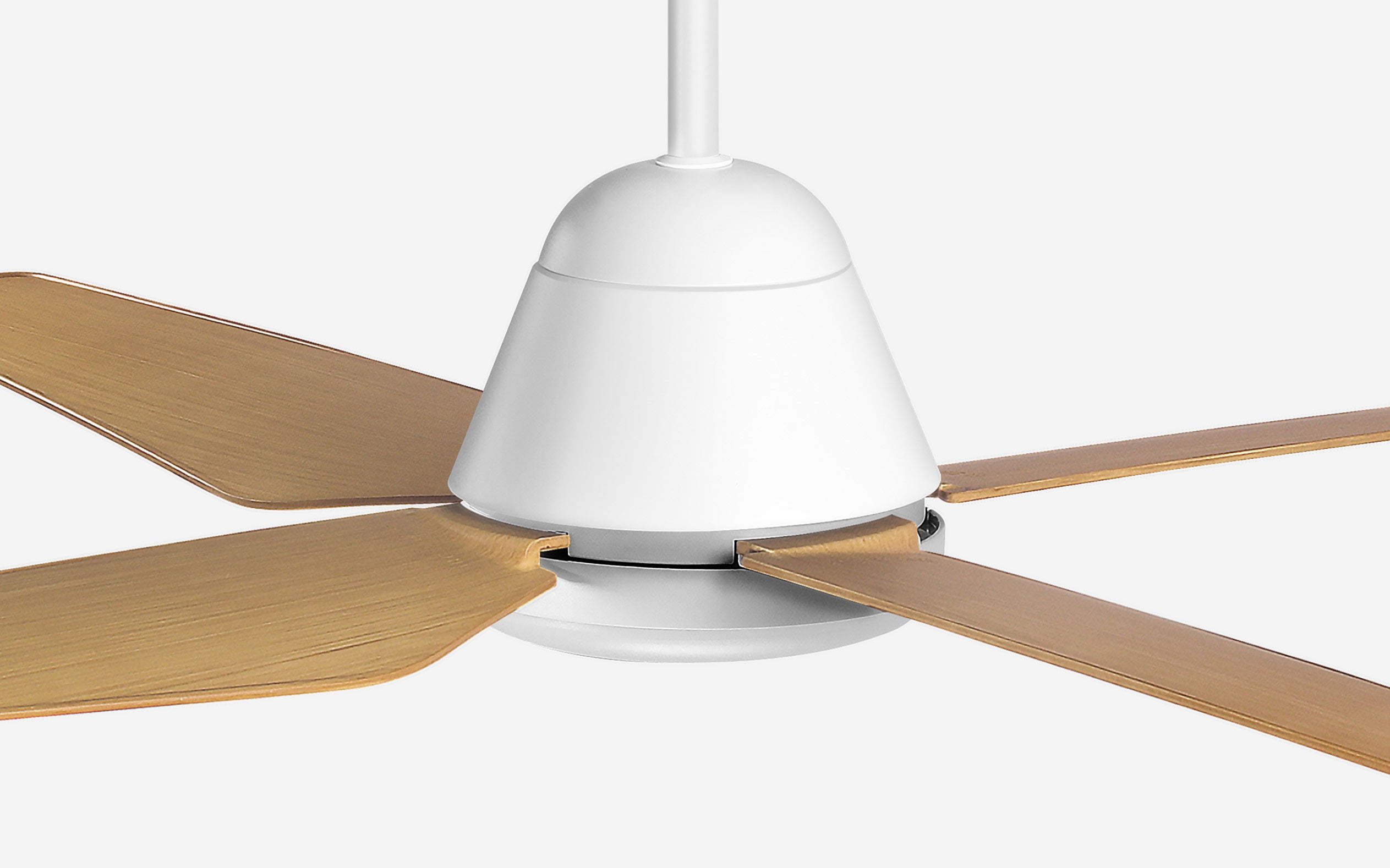 Wave Outdoor Fan - #Body Color_White|Blade Color_Teak