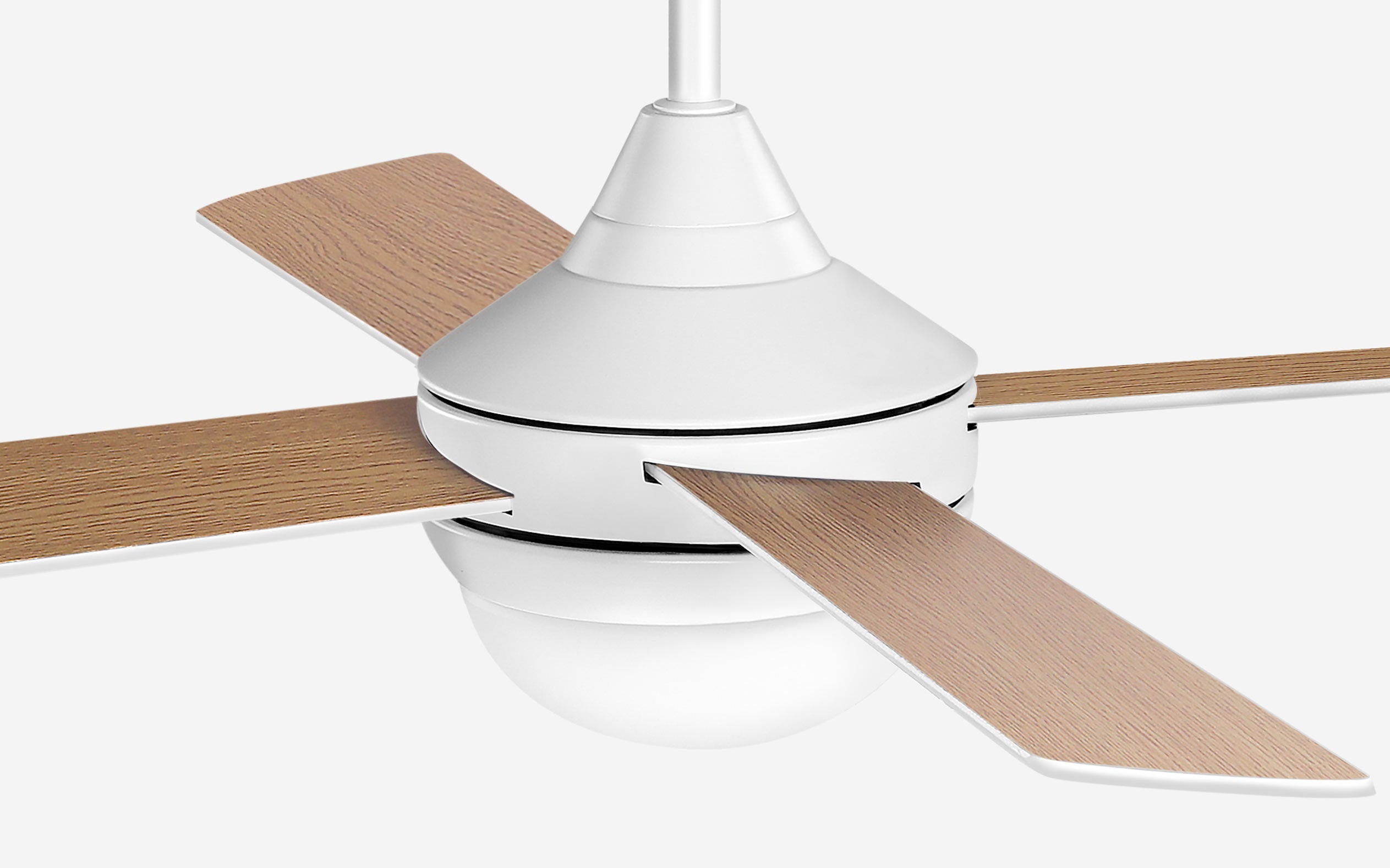 Swing Ceiling Fan - #Body Color_White|Blade Color_Teak|Blade Size_42"