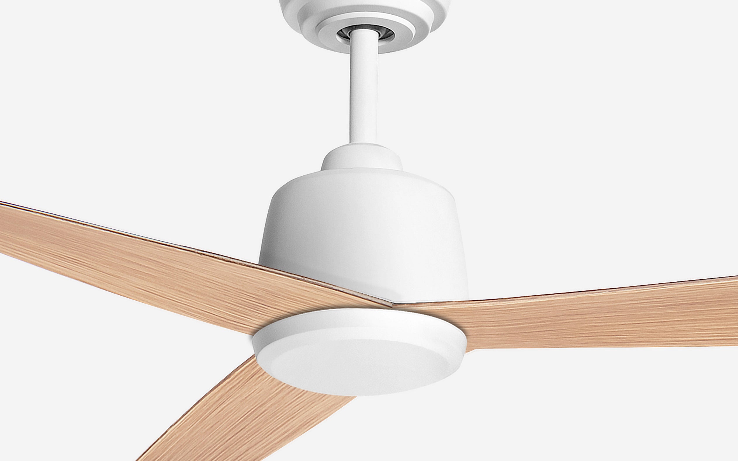 Diamond Wind Outdoor Fan - #Body Color_White|Blade Color_Teak