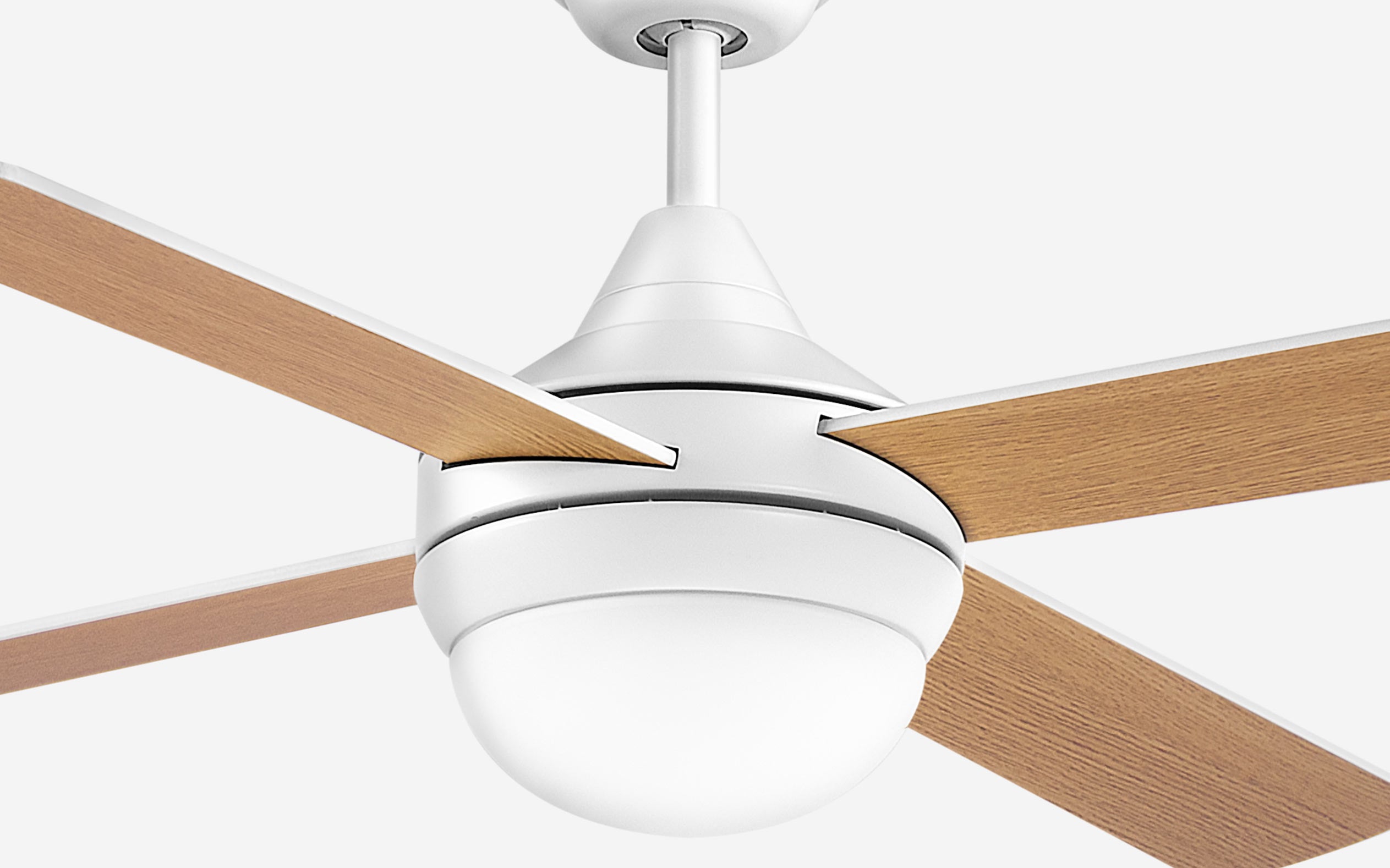 Swing Ceiling Fan - #Body Color_White|Blade Color_Teak|Blade Size_42"