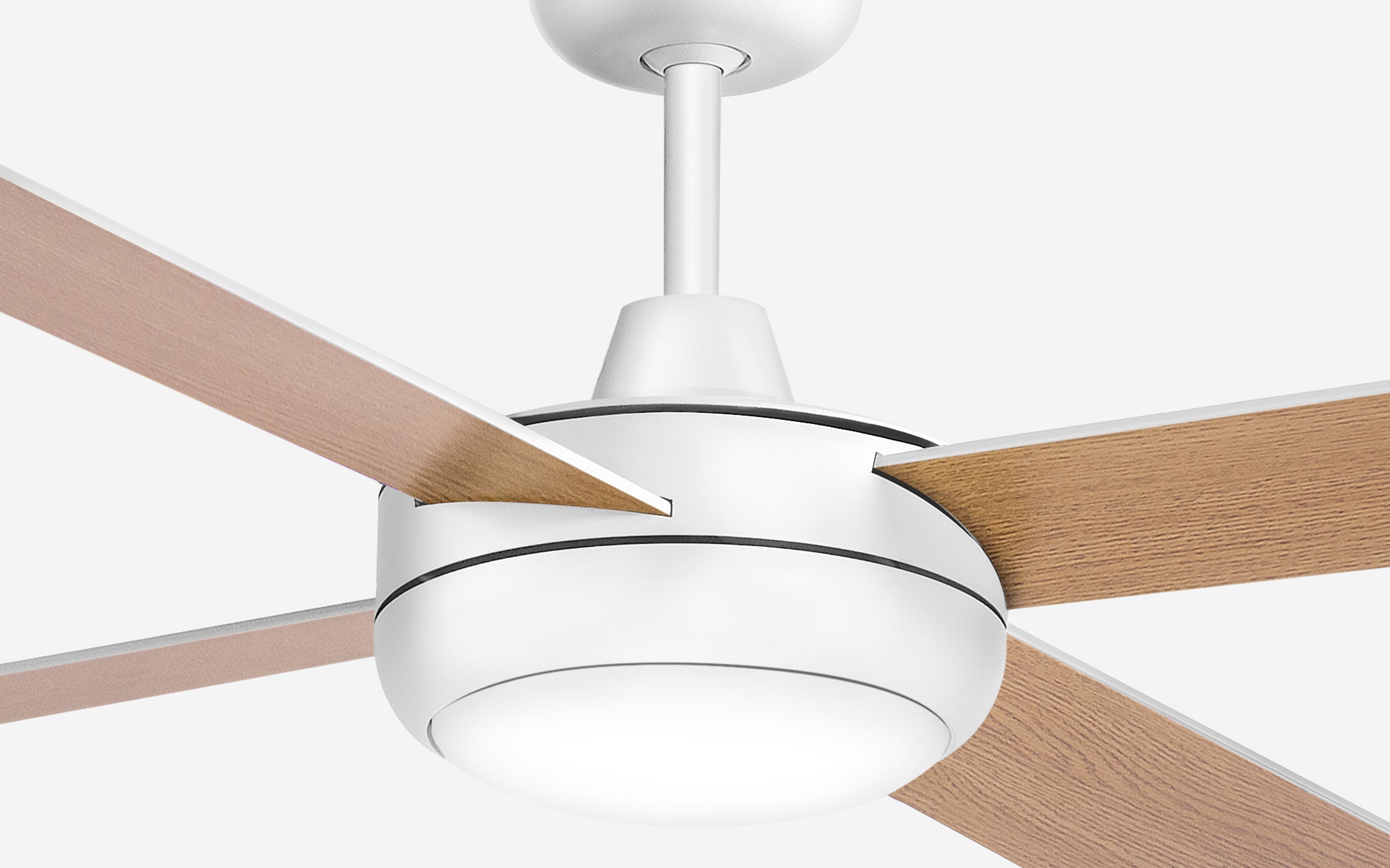 Topaz Ceiling Fan - #Body Color_White|Blade Color_Teak