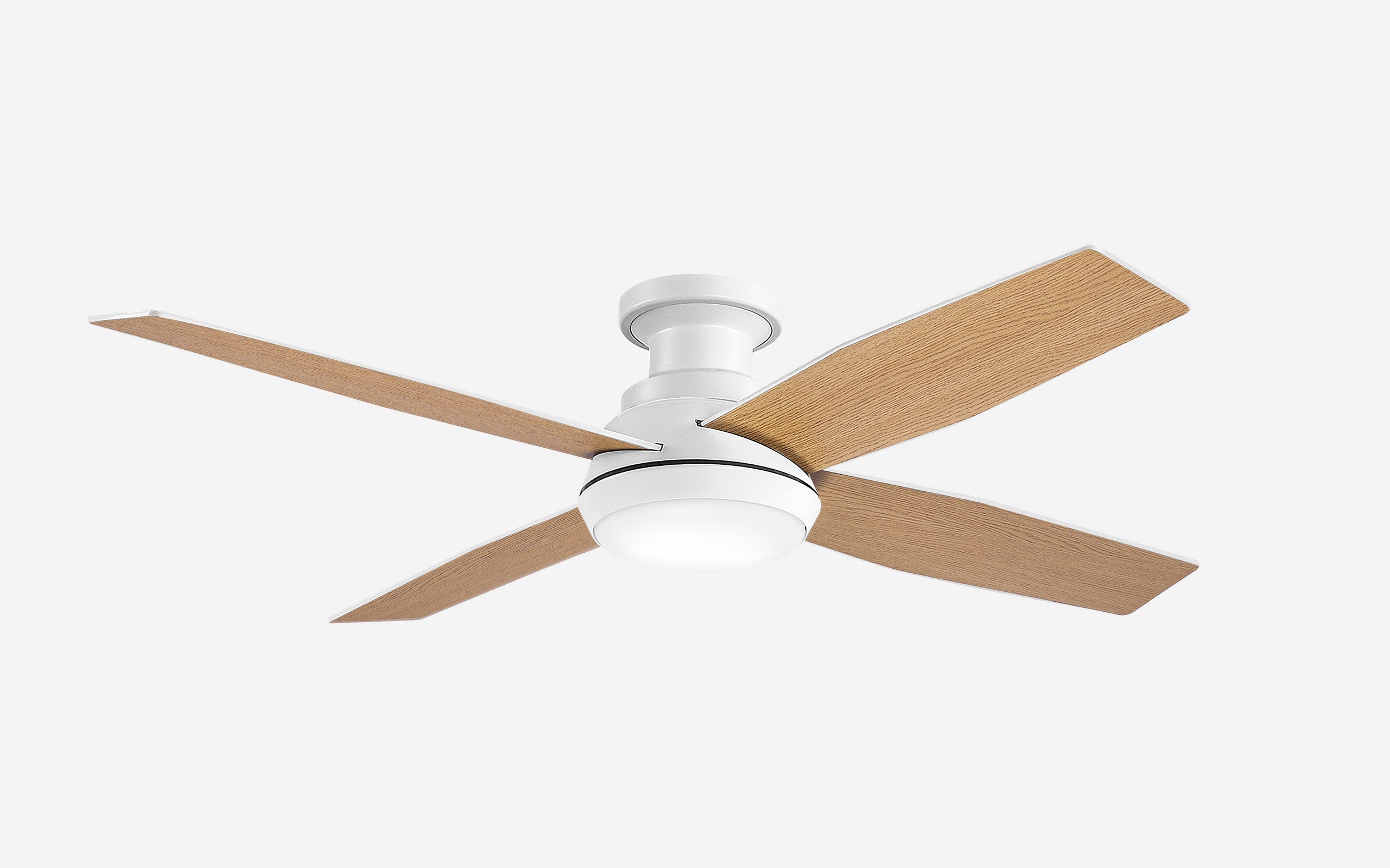 Boulder Ceiling Fan - #Body Color_White|Blade Color_Teak