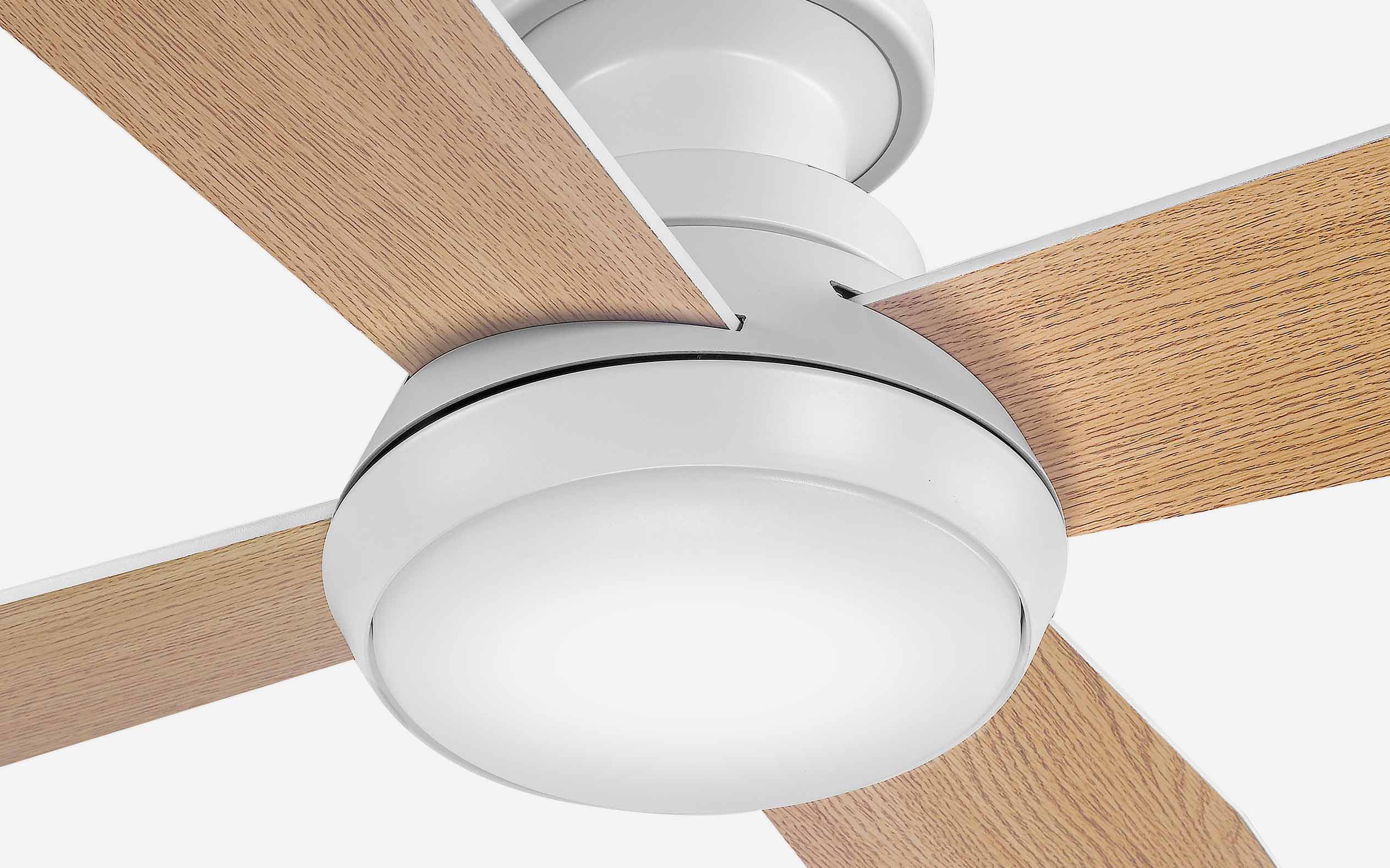 Boulder Ceiling Fan - #Body Color_White|Blade Color_Teak