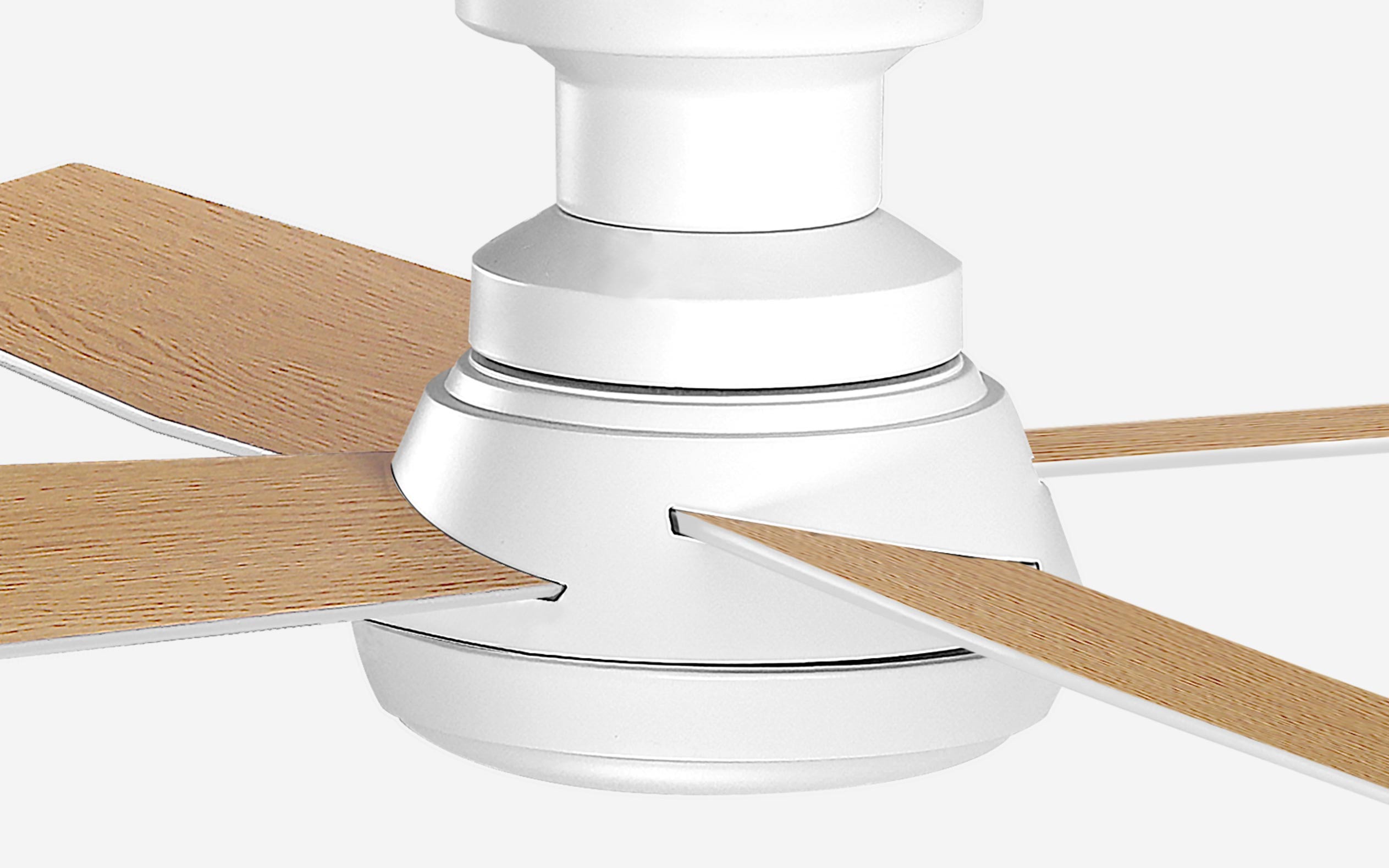 Boulder Ceiling Fan - #Body Color_White|Blade Color_Teak