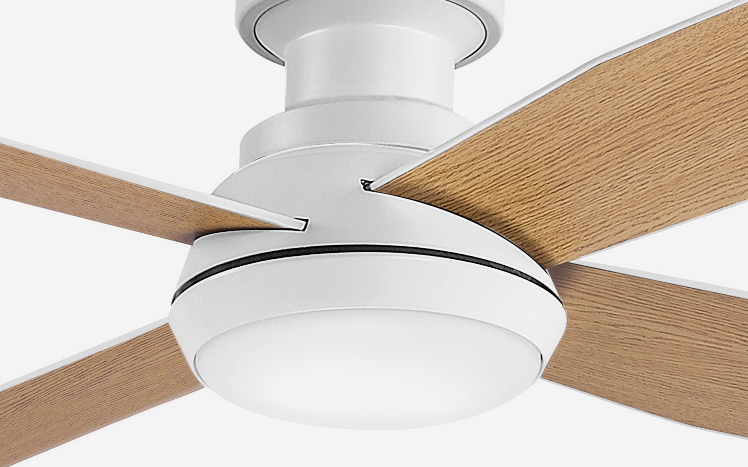 Boulder Ceiling Fan - #Body Color_White|Blade Color_Teak